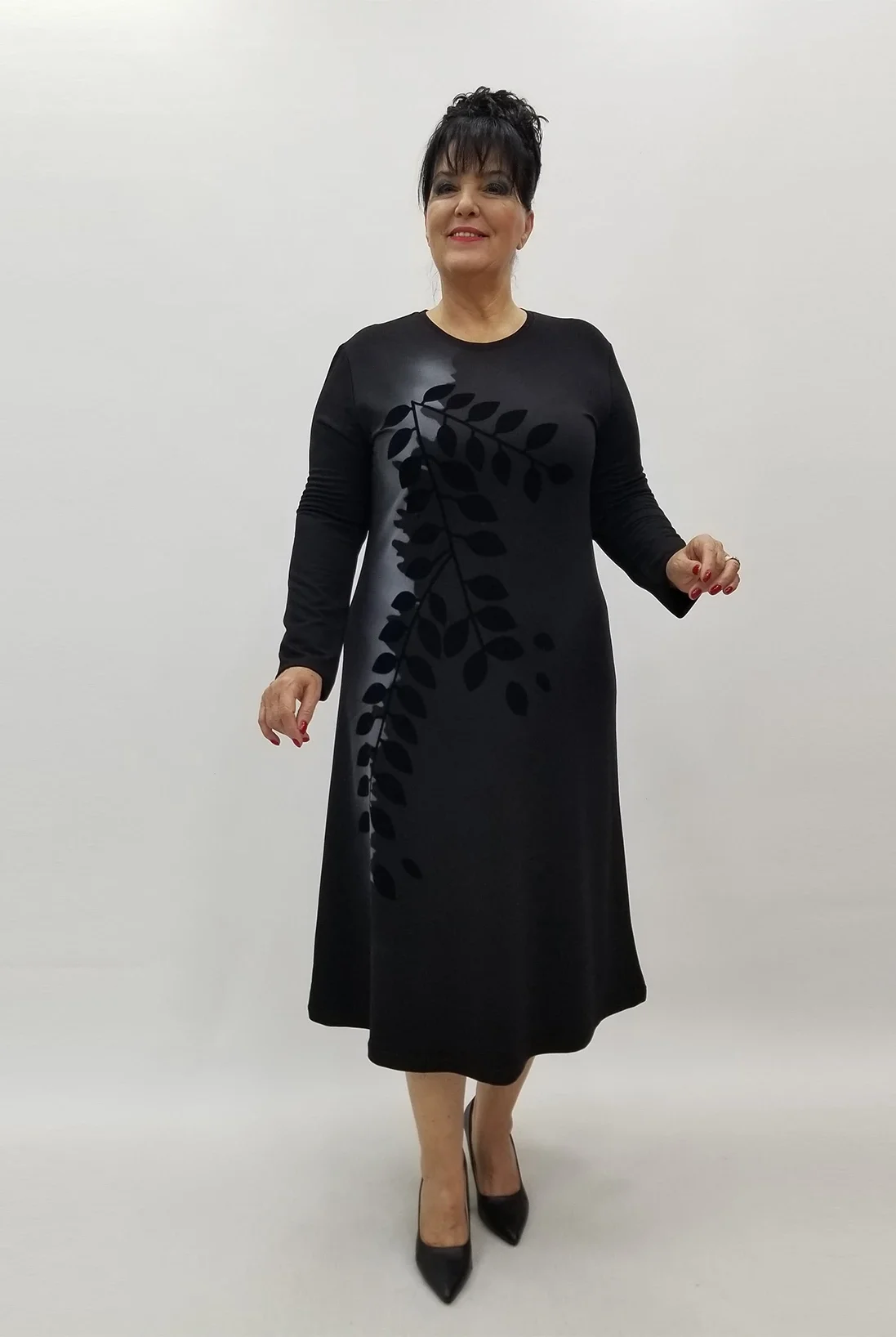 Miraggio Büyük Beden Elbise 4115 SİYAH