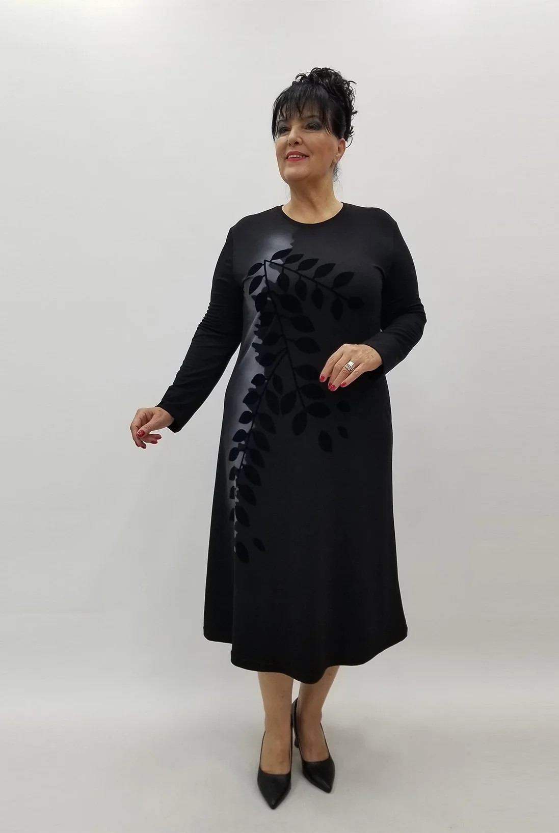 Miraggio Büyük Beden Elbise 4115 SİYAH