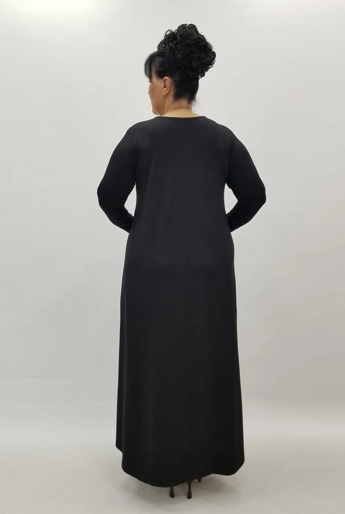 Miraggio Büyük Beden Elbise 4119 SİYAH/MAVİ