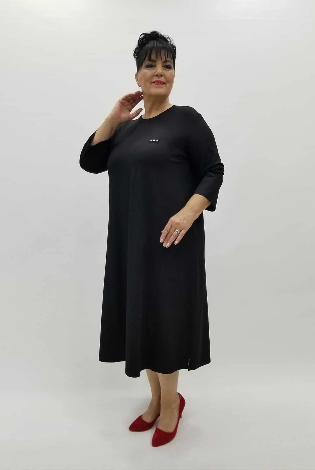 Miraggio Büyük Beden Elbise 4246 SİYAH