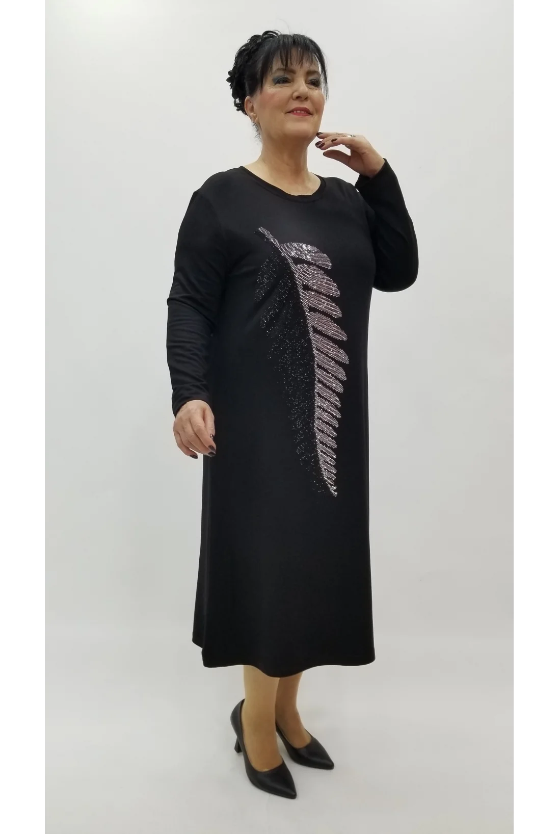 Miraggio Büyük Beden Elbise 4326 SİYAH
