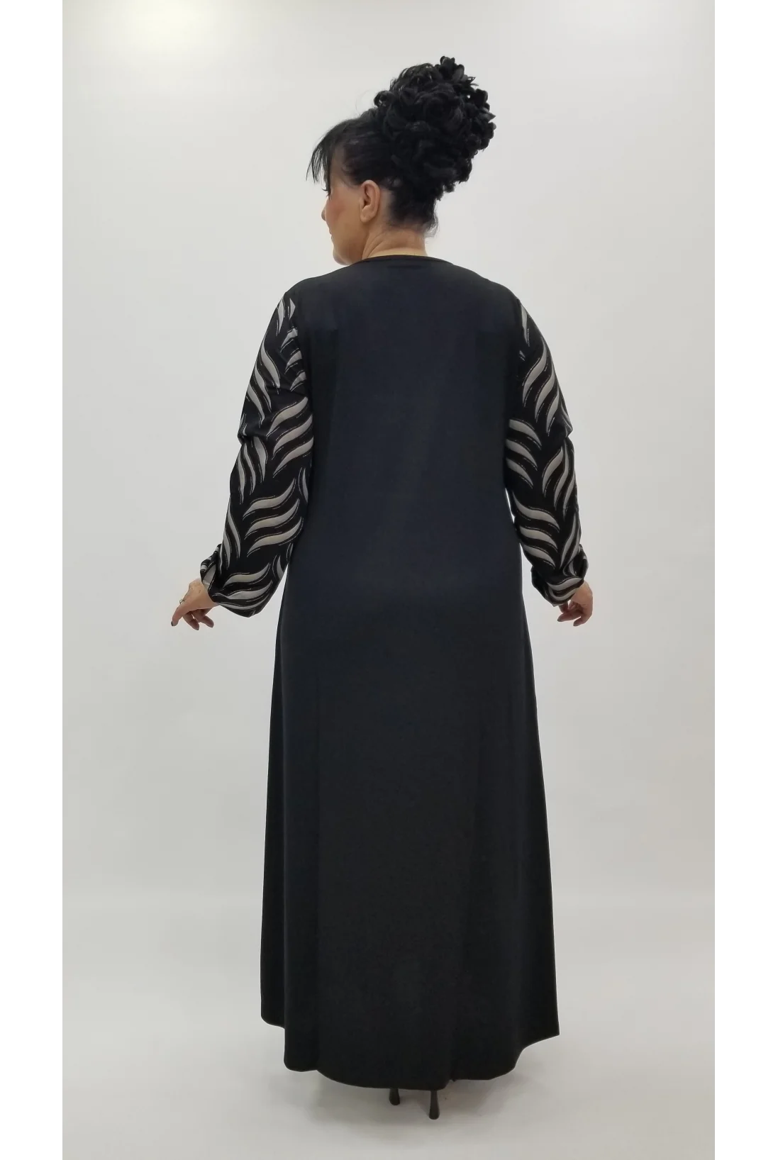 Miraggio Büyük Beden Elbise 4336 SİYAH