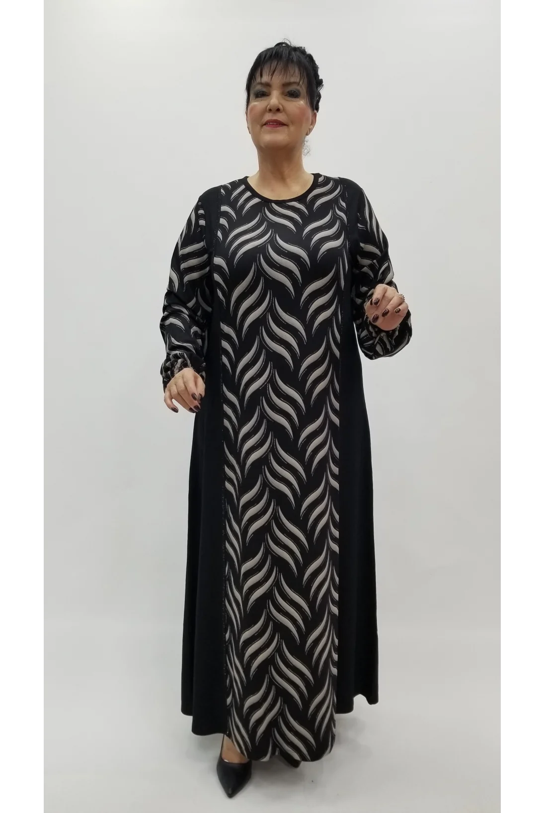 Miraggio Büyük Beden Elbise 4336 SİYAH