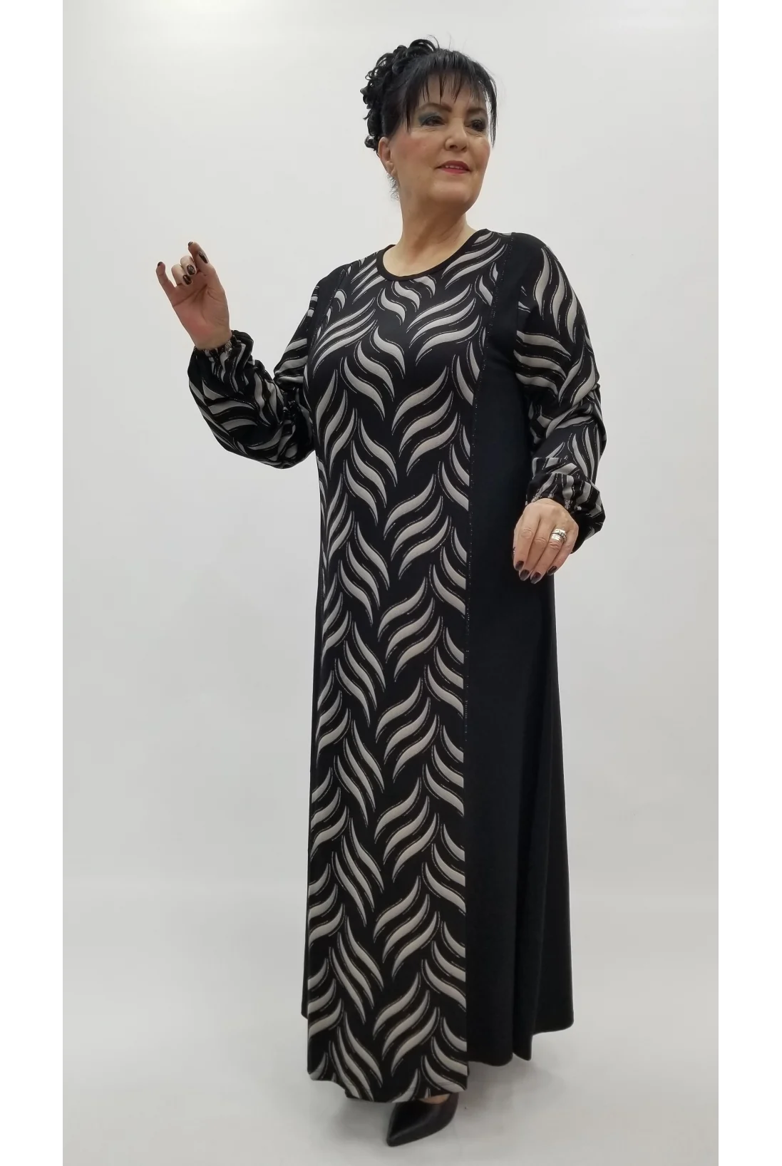 Miraggio Büyük Beden Elbise 4336 SİYAH