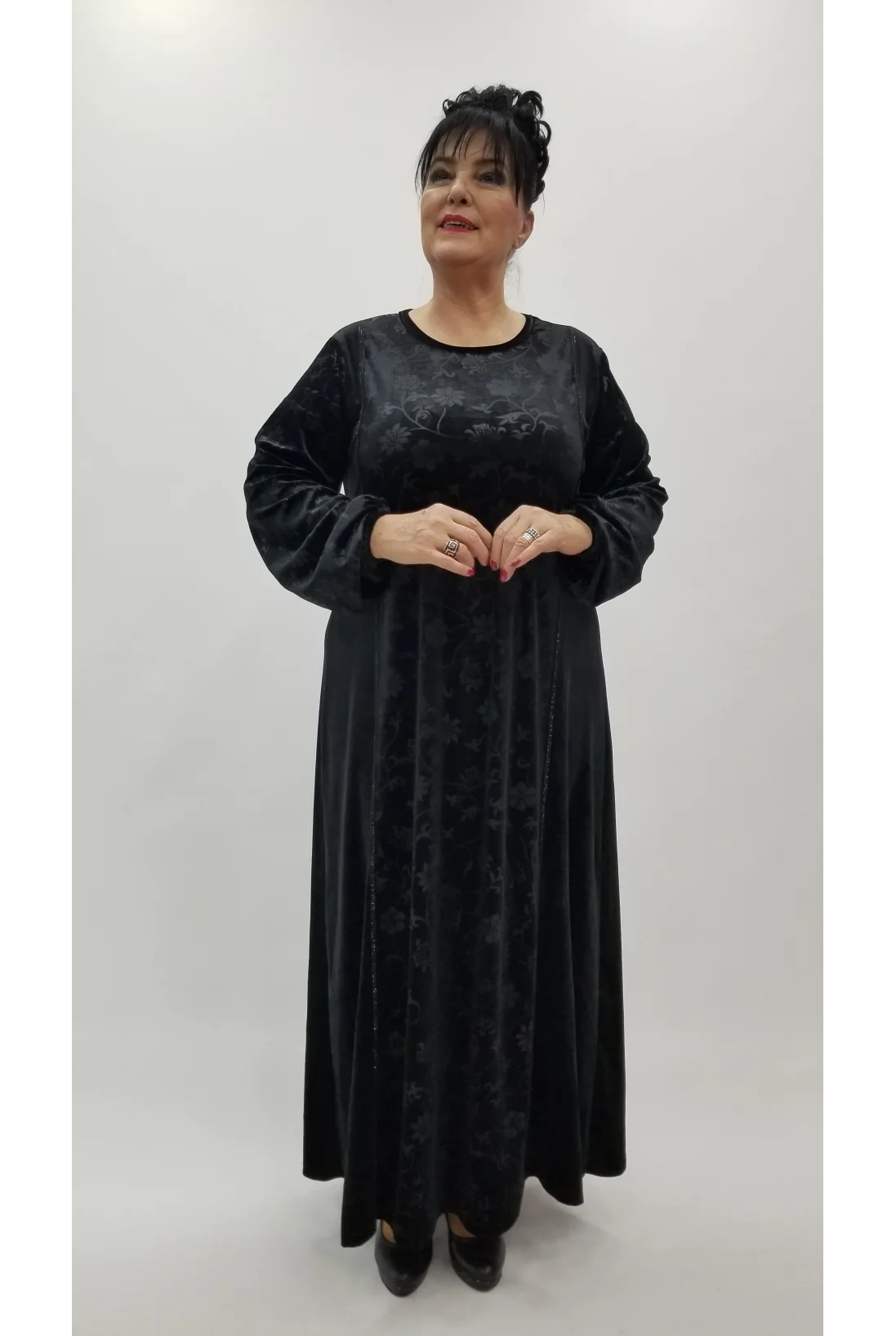 Miraggio Büyük Beden Elbise 4351 SİYAH