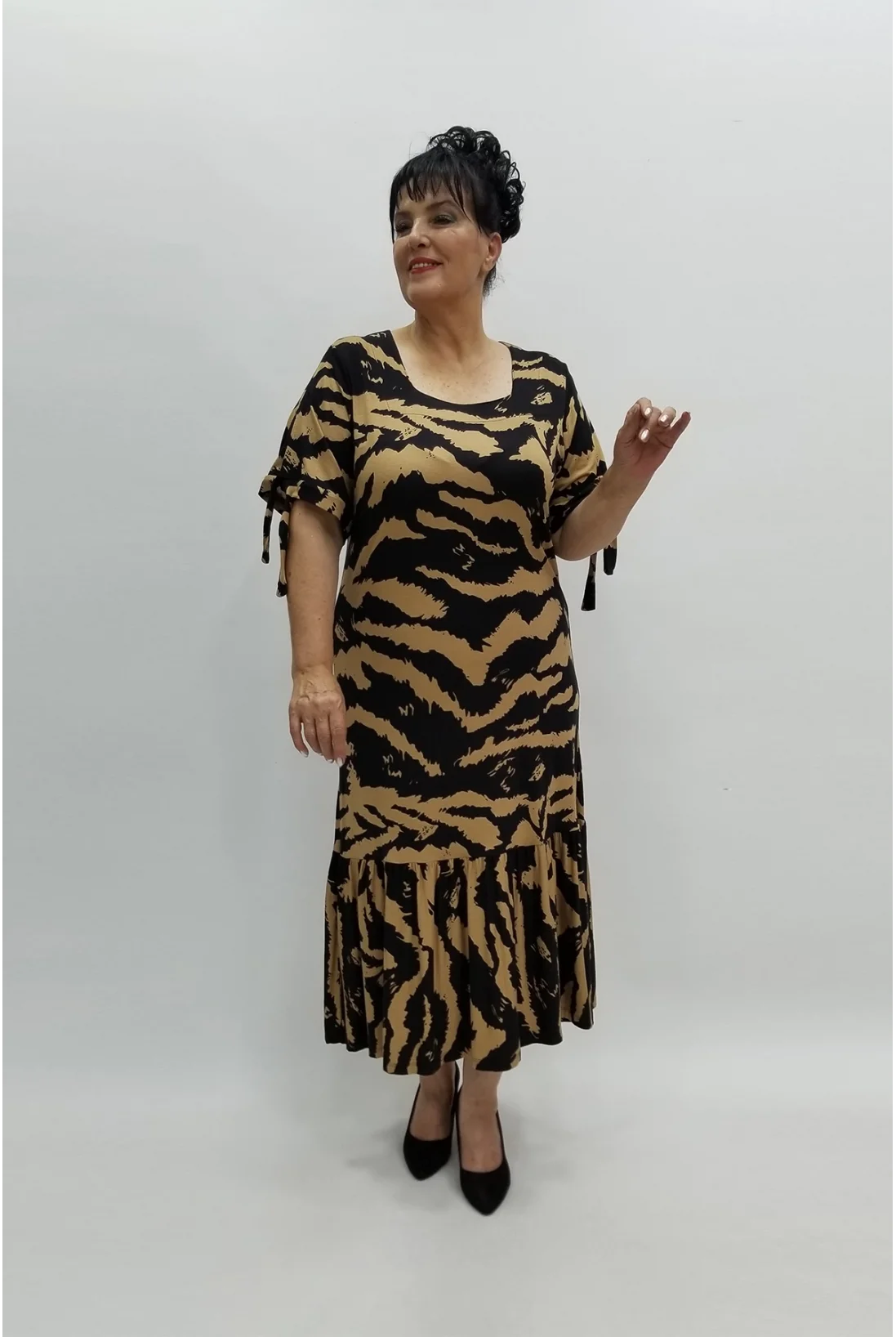 Miraggio Büyük Beden Elbise 97741 SİYAH