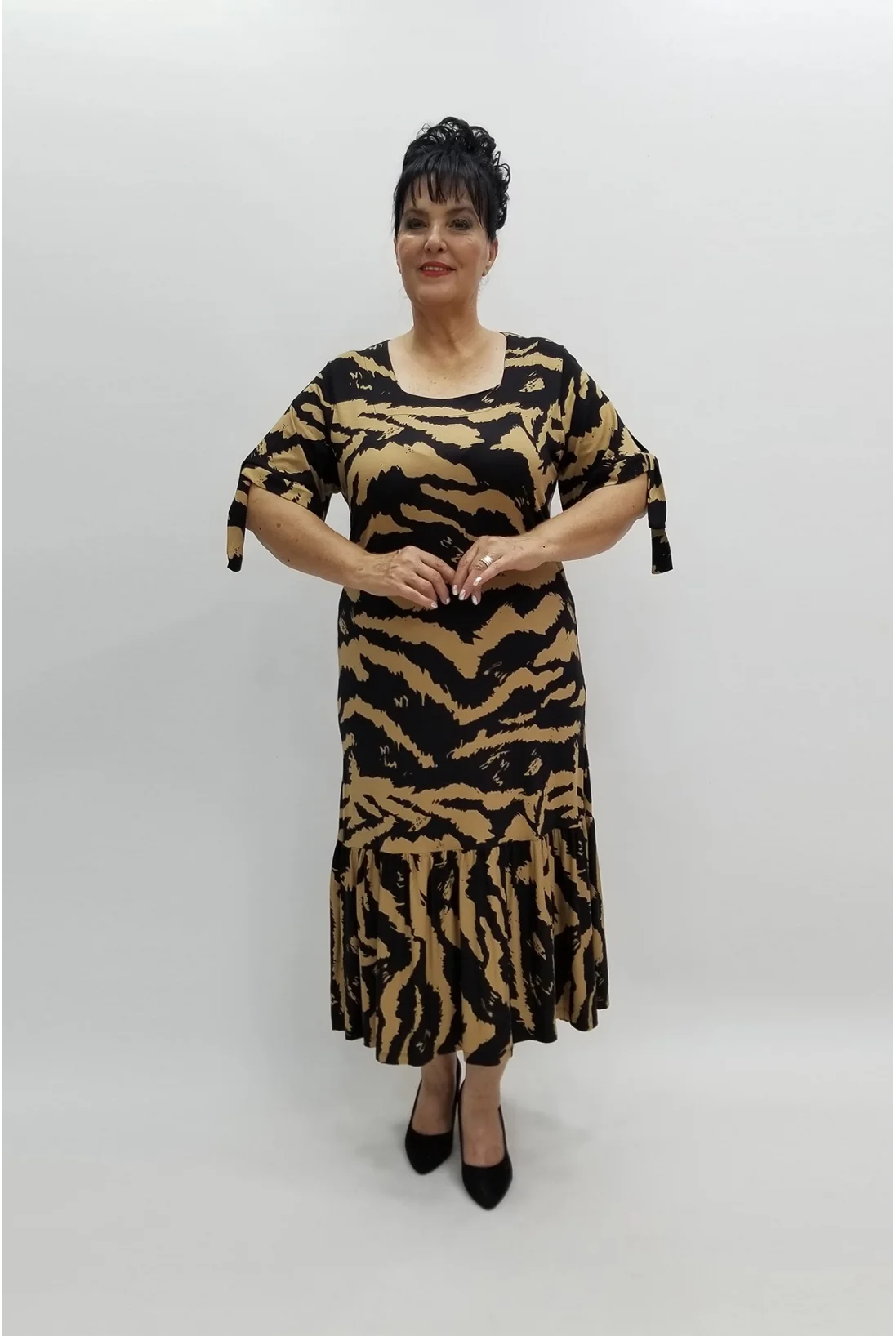 Miraggio Büyük Beden Elbise 97741 SİYAH