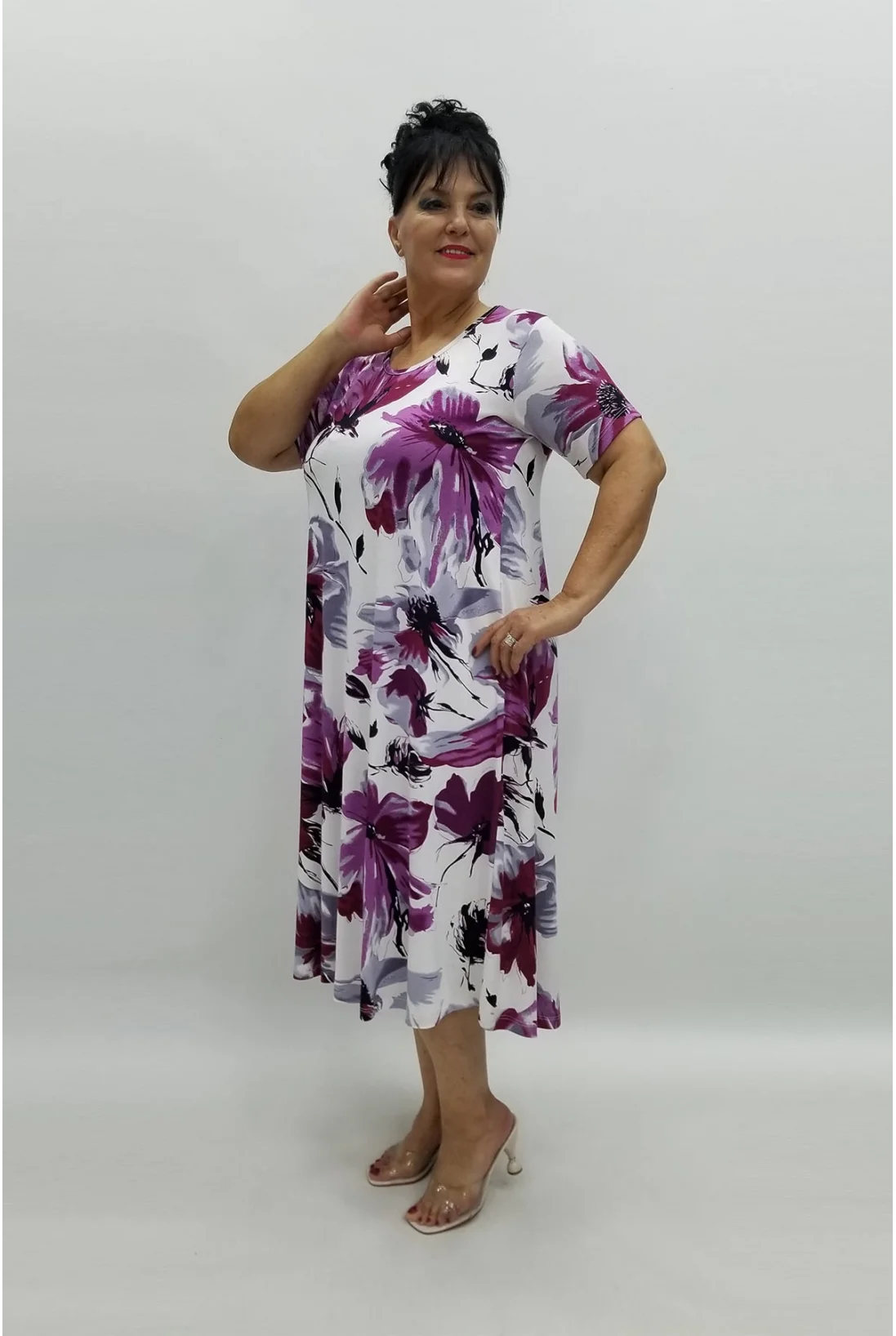 Miraggio Büyük Beden Elbise 97935 MÜRDÜM