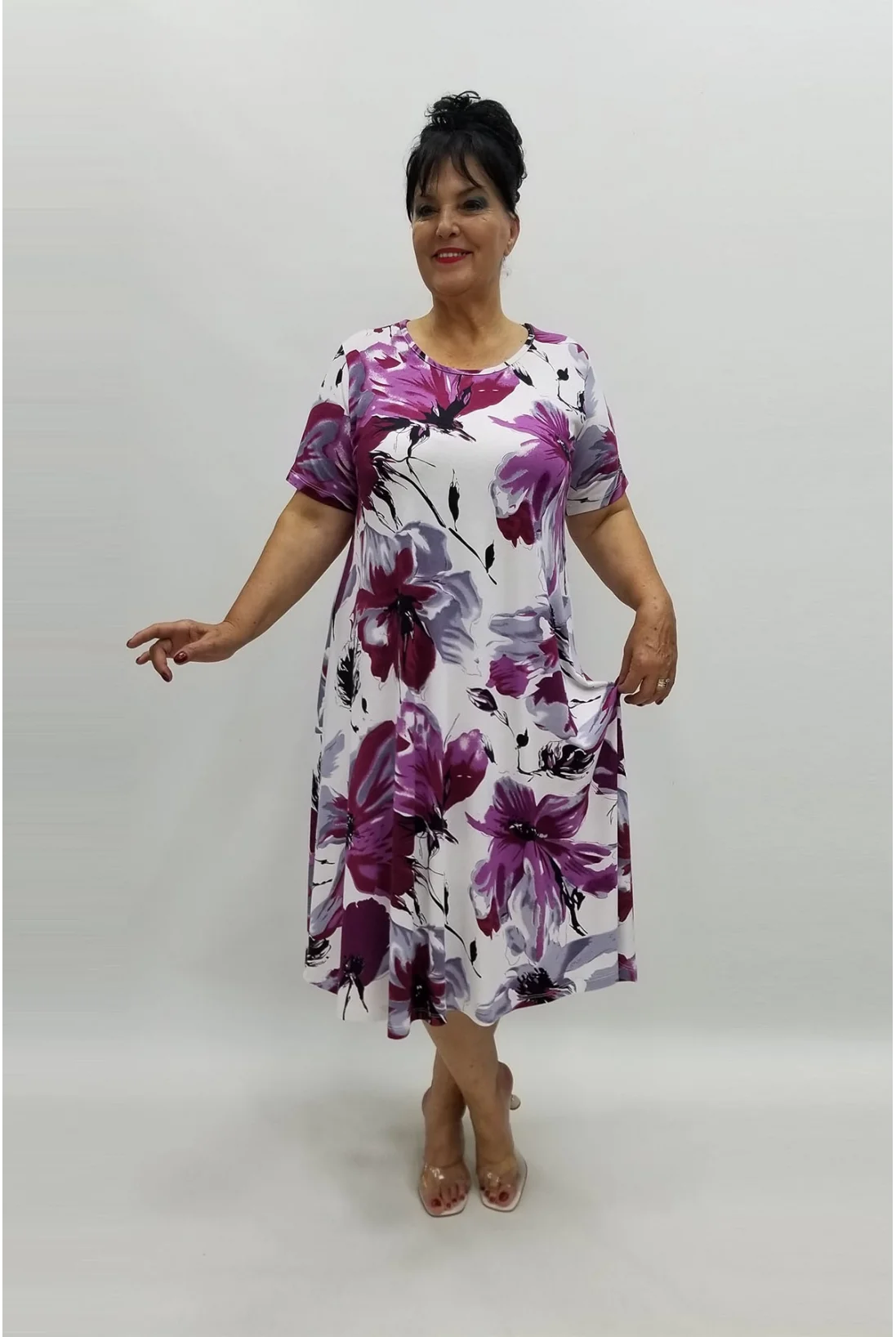 Miraggio Büyük Beden Elbise 97935 MÜRDÜM