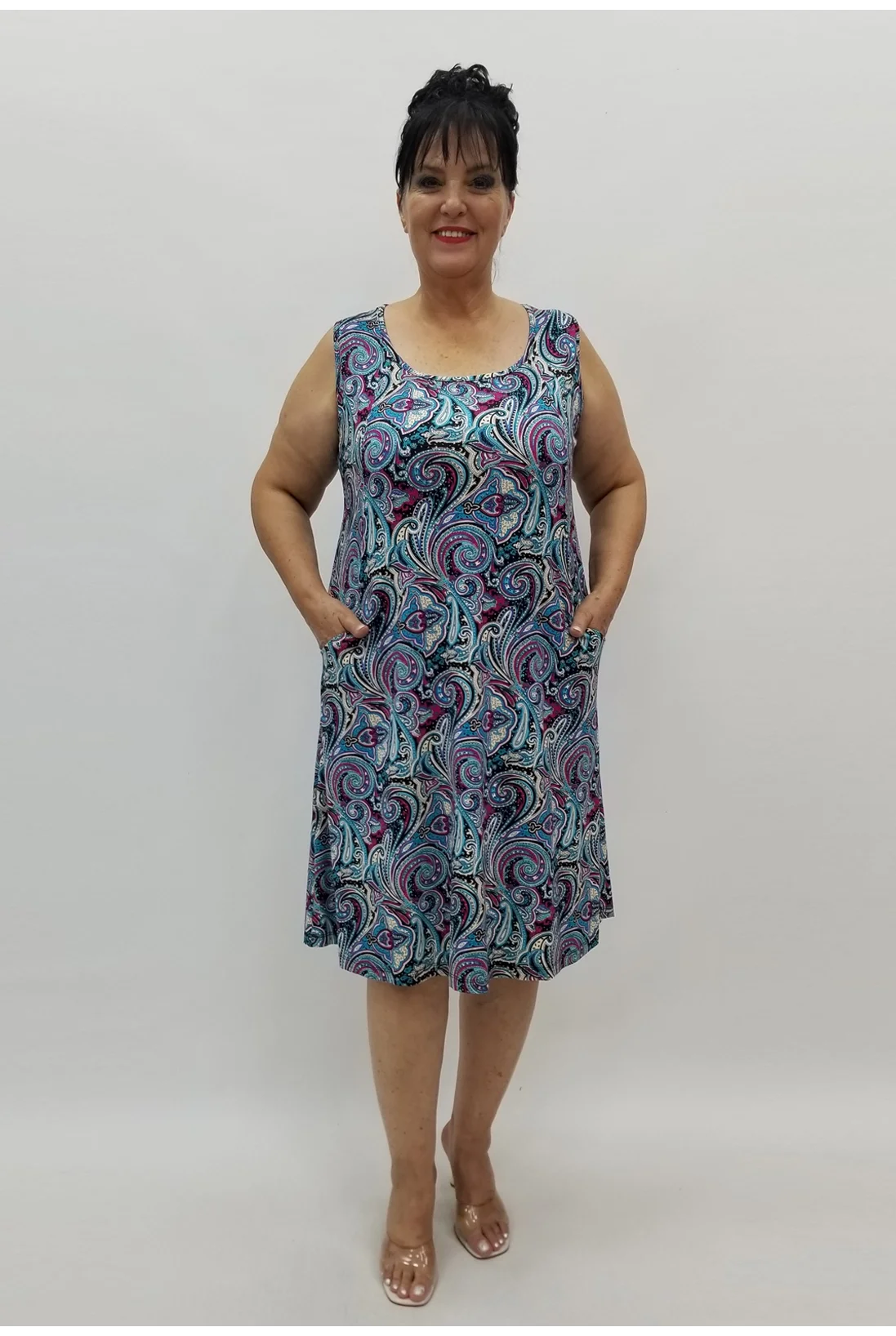 Miraggio Büyük Beden Elbise 97974 MAVİ