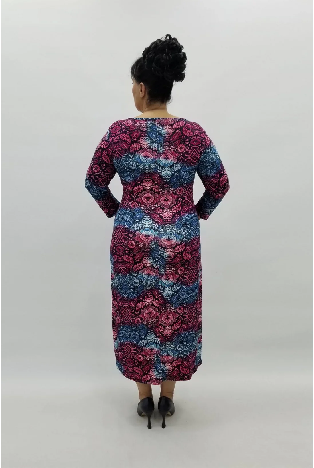 Miraggio Büyük Beden Elbise 98156 FUŞYA