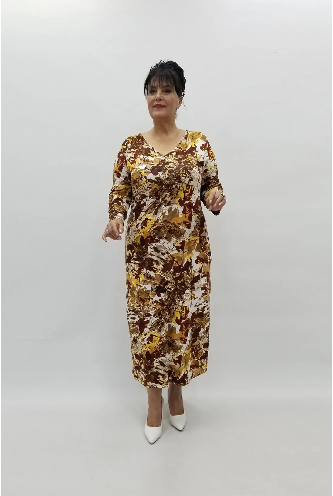 Miraggio Büyük Beden Elbise 98156 HARDAL