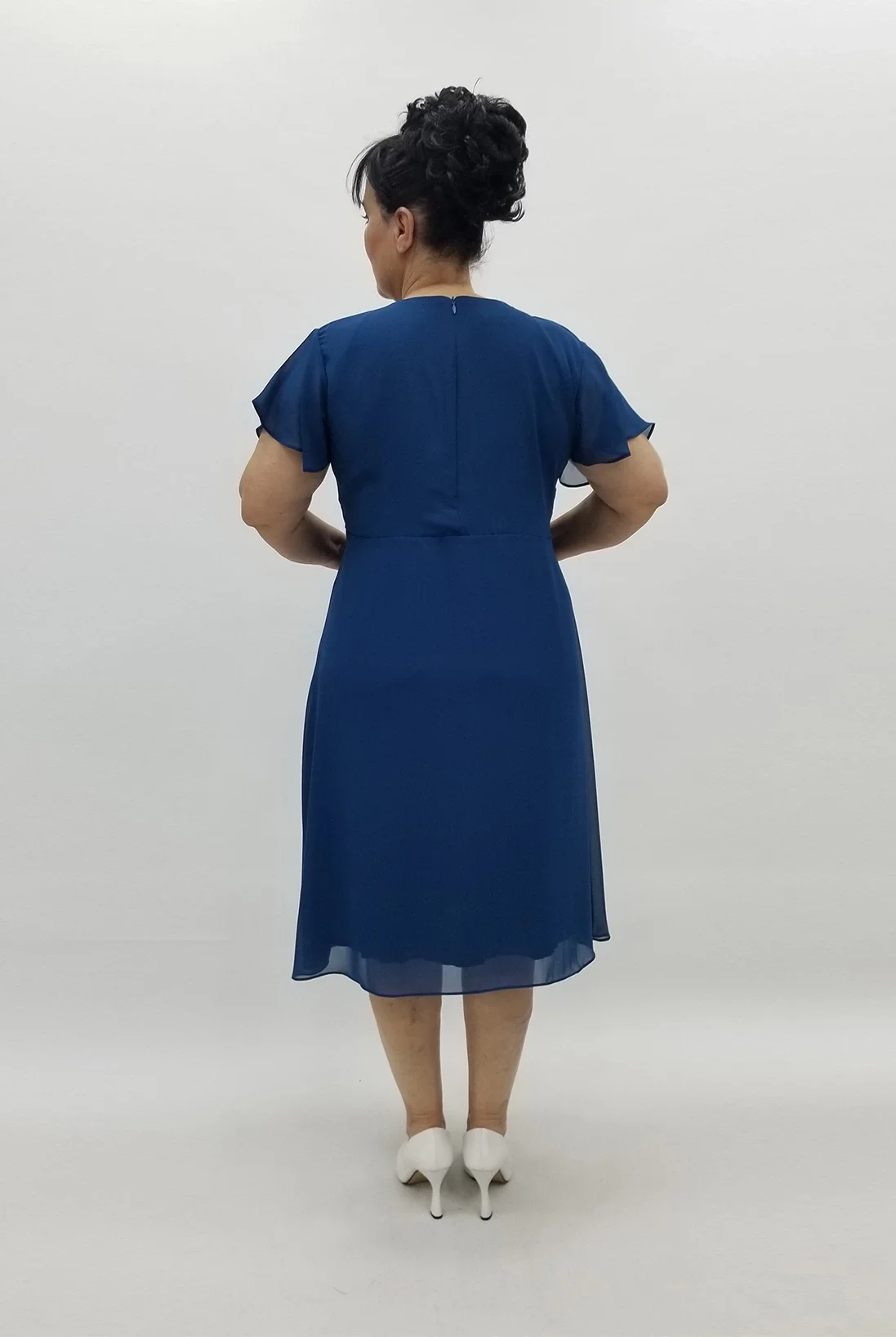 Miraggio Büyük Beden Elbise 98685 PETROL