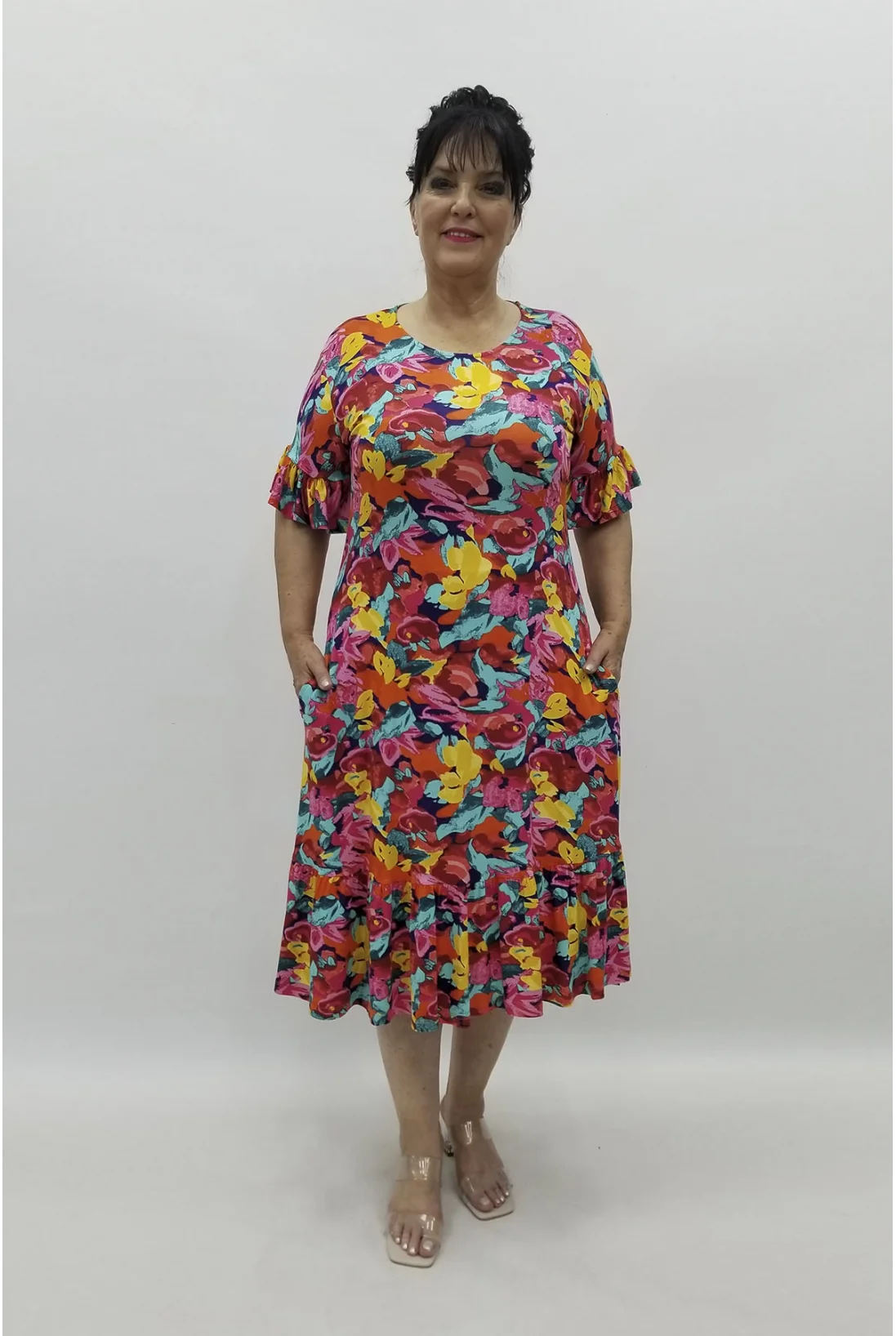 Miraggio Büyük Beden Elbise 98746 ORJİNAL