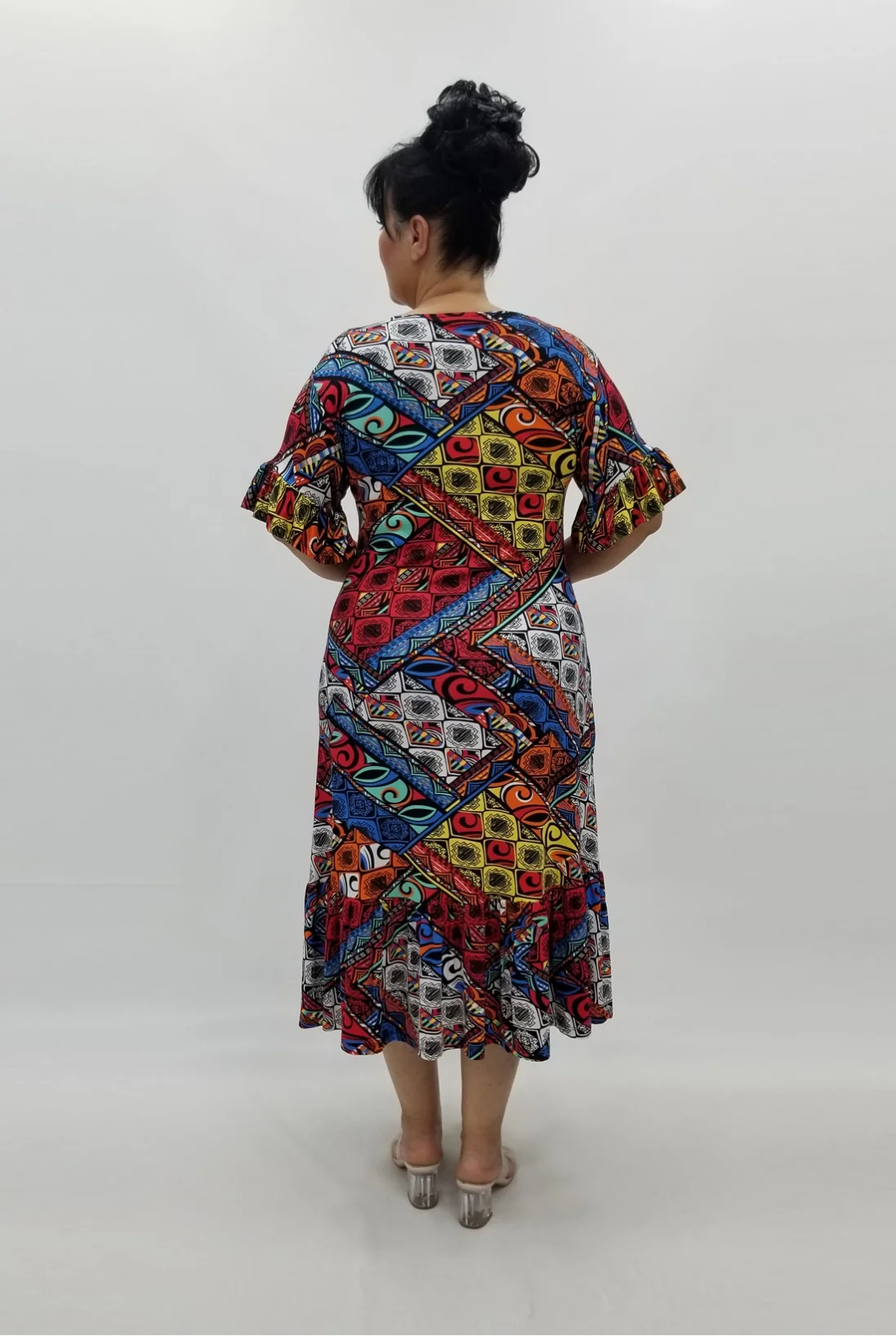 Miraggio Büyük Beden Elbise 98835 KIRMIZI