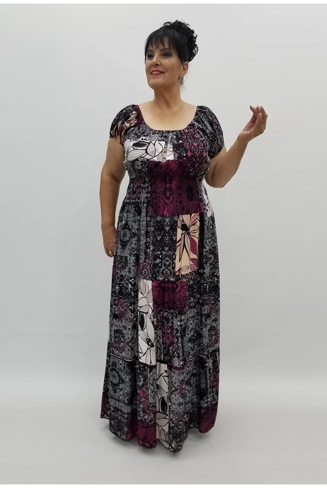 Miraggio Büyük Beden Elbise 98839 SİYAH