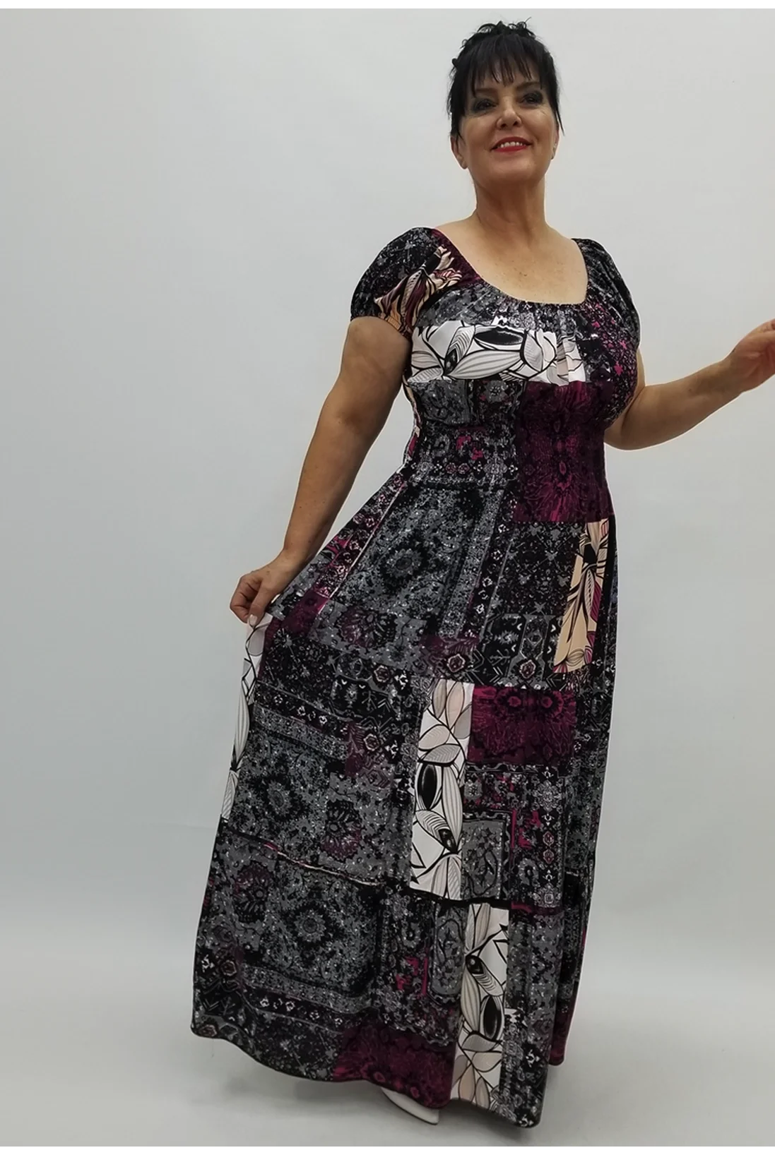 Miraggio Büyük Beden Elbise 98839 SİYAH