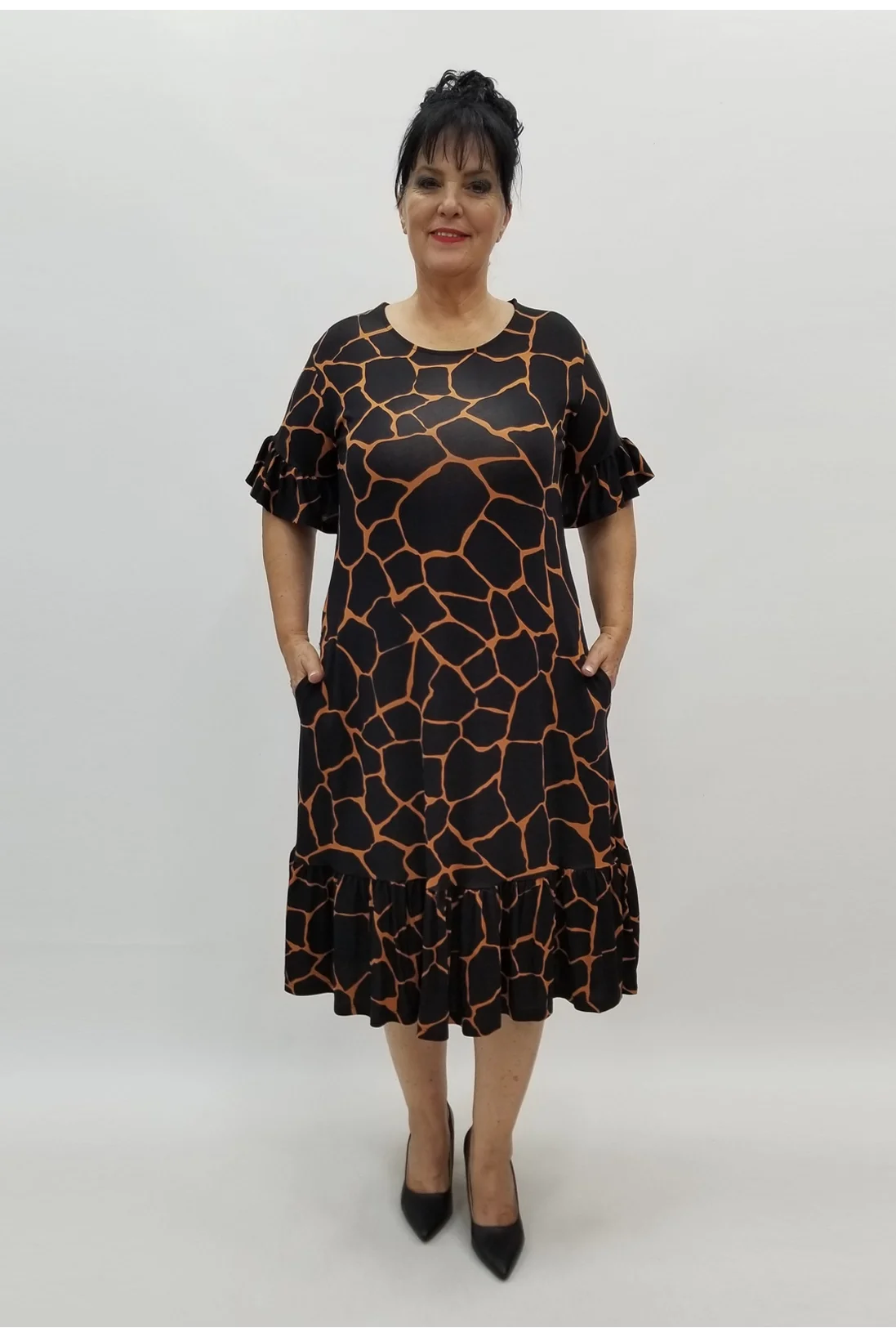 Miraggio Büyük Beden Elbise 98879 SİYAH