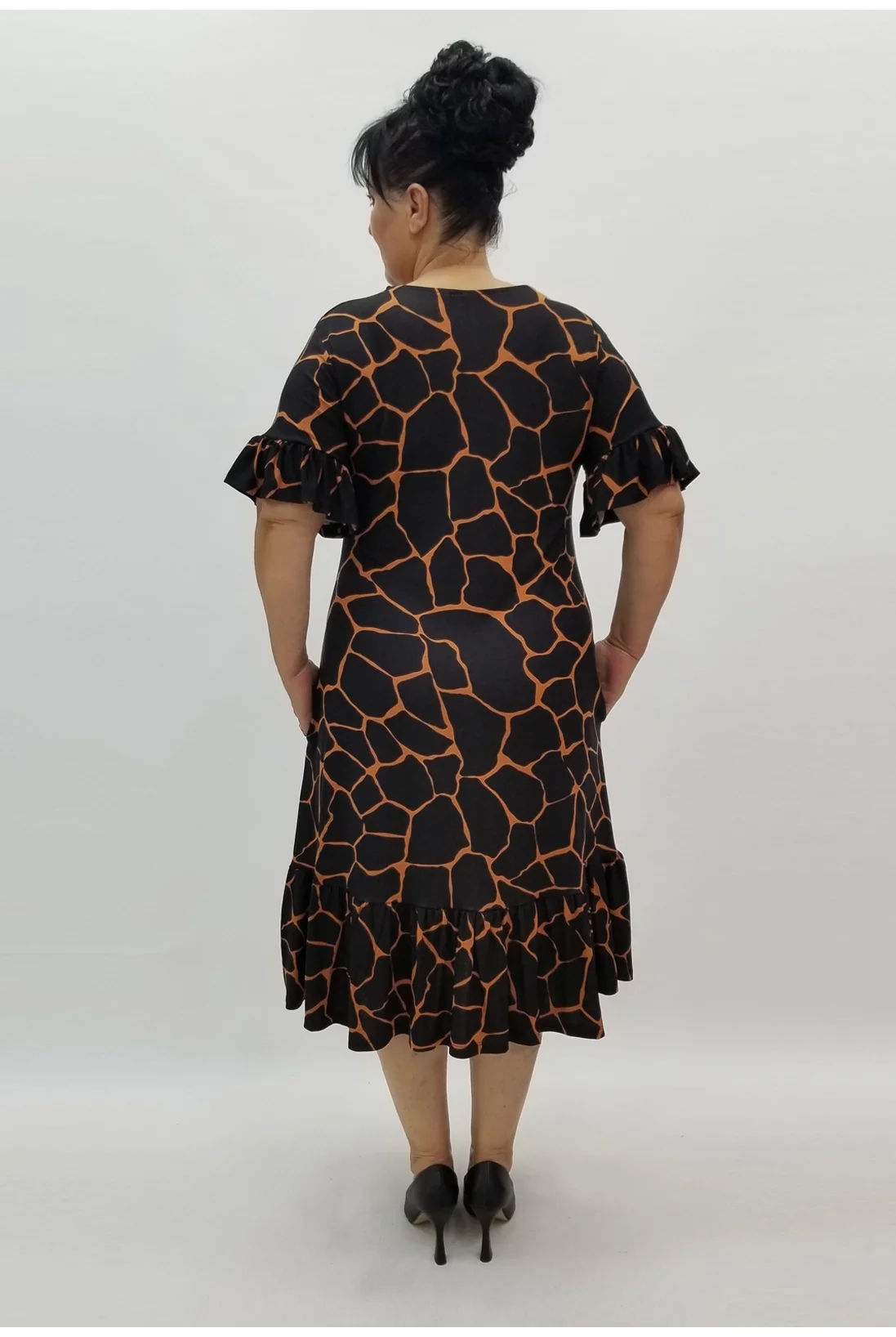 Miraggio Büyük Beden Elbise 98879 SİYAH