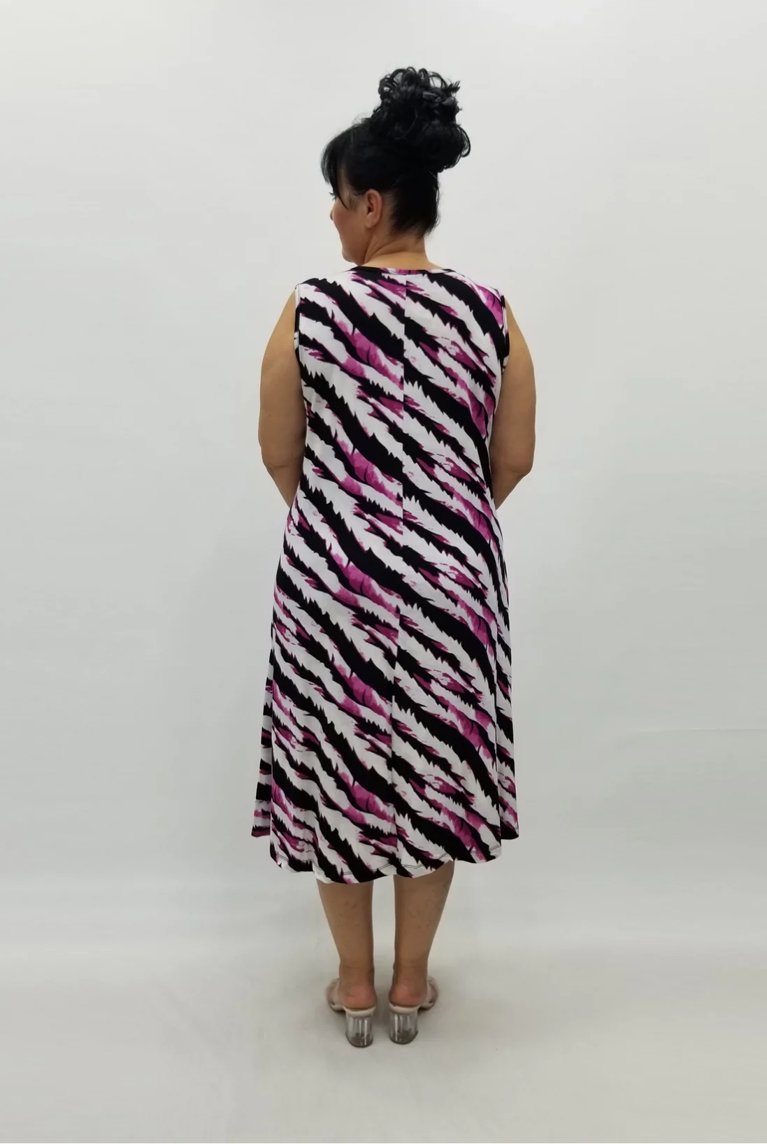 Miraggio Büyük Beden Elbise 98906 FUŞYA