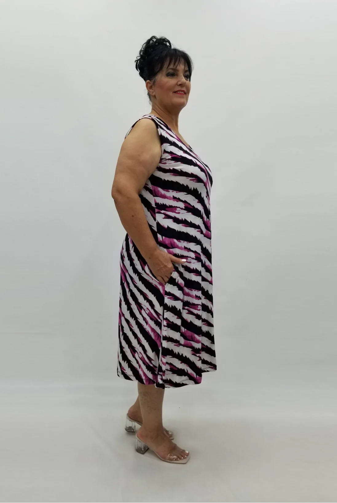 Miraggio Büyük Beden Elbise 98906 FUŞYA