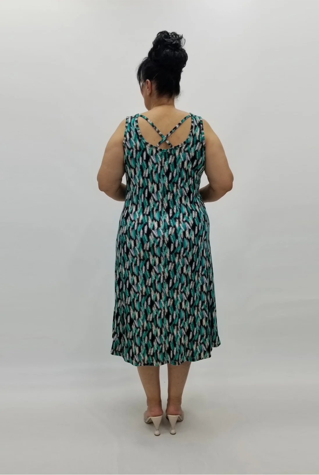 Miraggio Büyük Beden Elbise 98913 YEŞİL