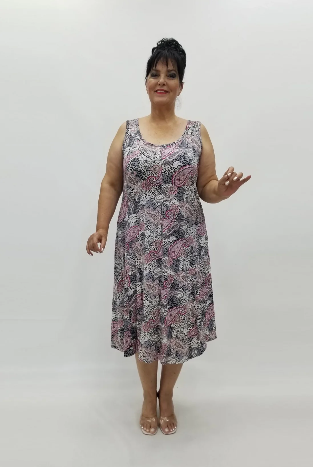 Miraggio Büyük Beden Elbise 98914 PEMBE