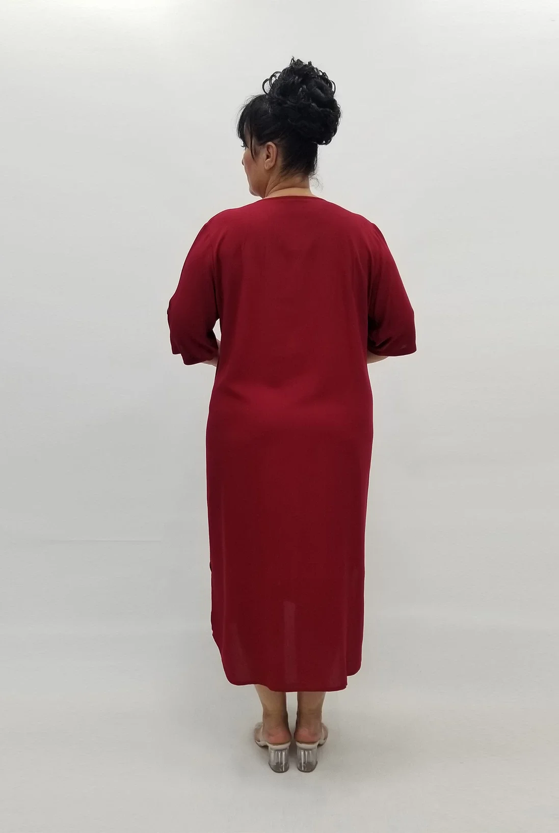 Miraggio Büyük Beden Elbise 98940 BORDO