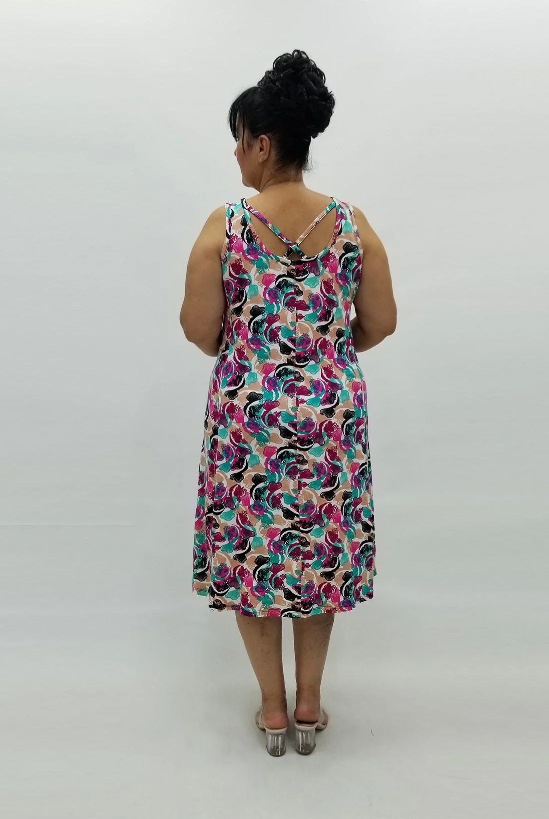 Miraggio Büyük Beden Elbise 98991 FUŞYA