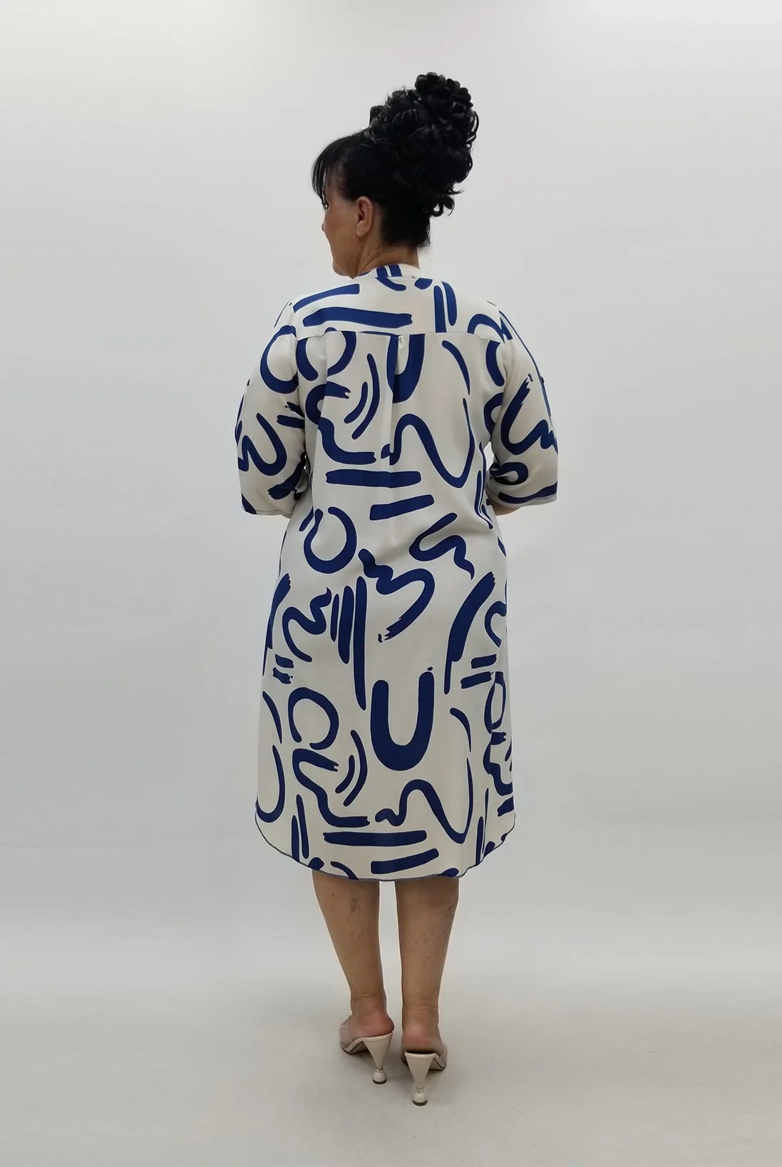 Miraggio Büyük Beden Elbise 98995 İNDİGO