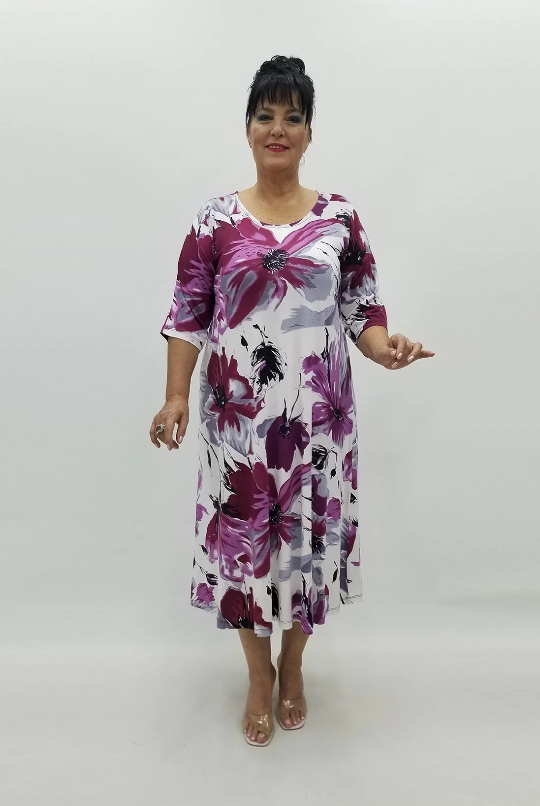 Miraggio Büyük Beden Elbise 99050 MÜRDÜM