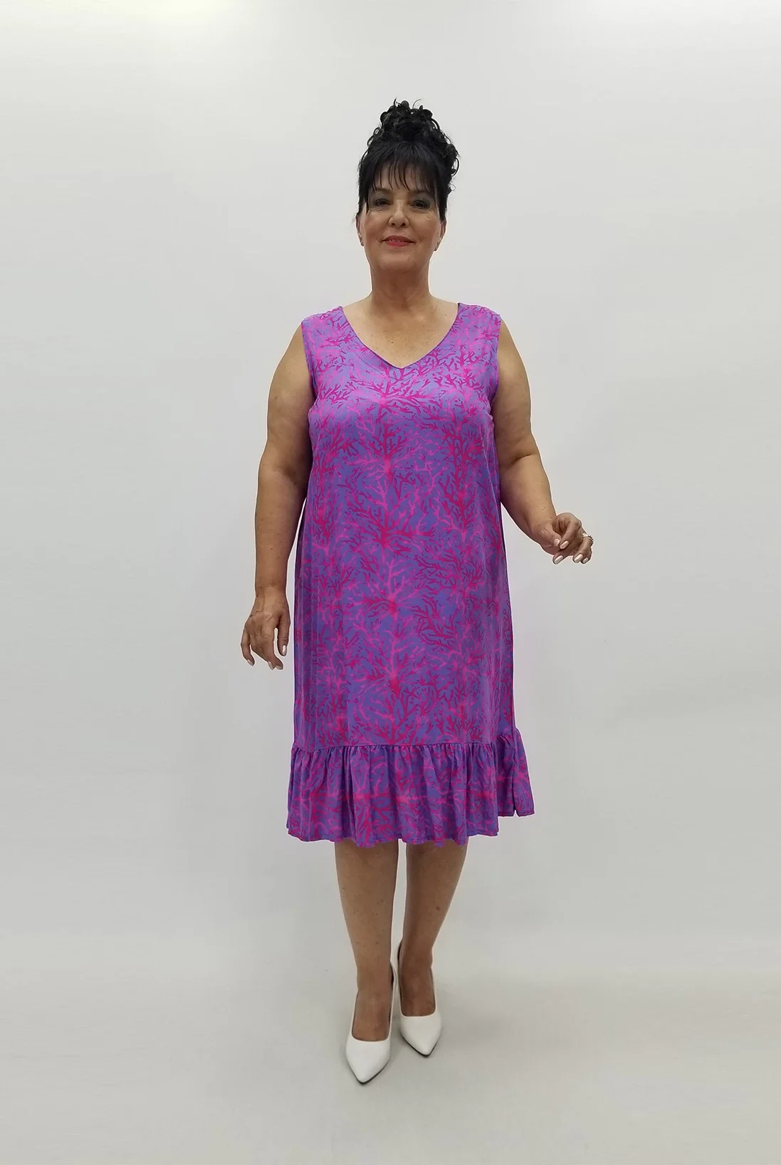 Miraggio Büyük Beden Elbise 99073 FUŞYA