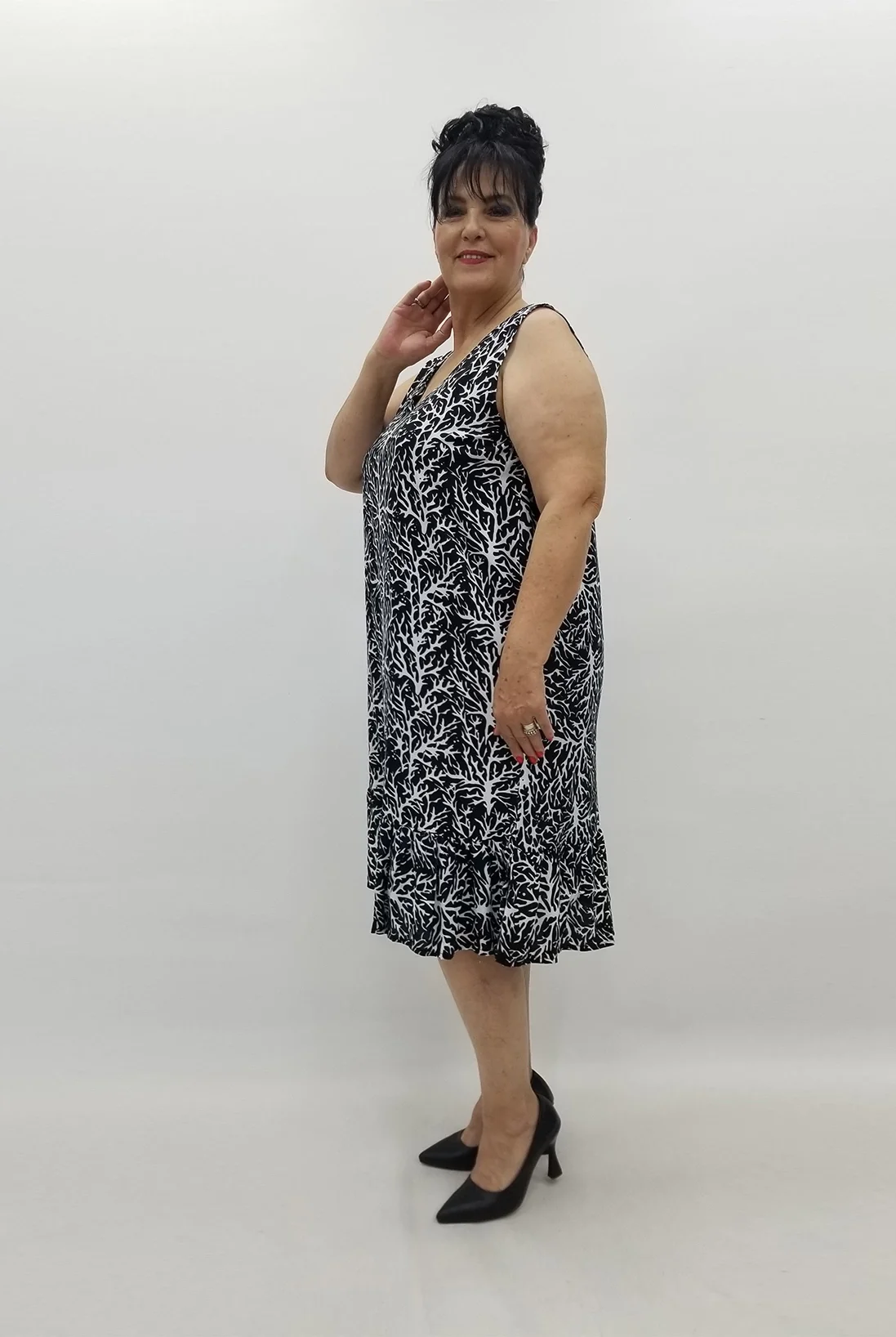 Miraggio Büyük Beden Elbise 99073 SİYAH