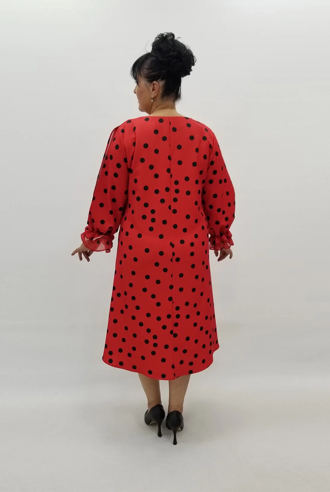 Miraggio Büyük Beden Elbise 99111 KIRMIZI