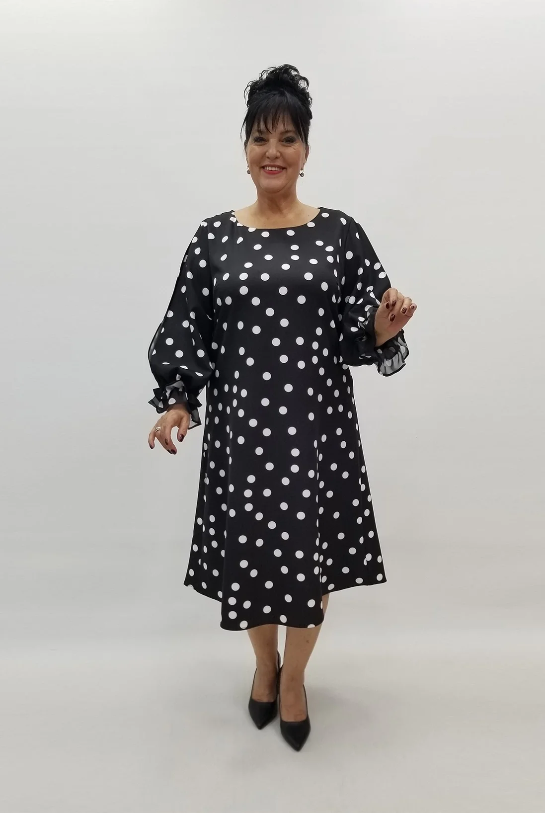 Miraggio Büyük Beden Elbise 99111 SİYAH