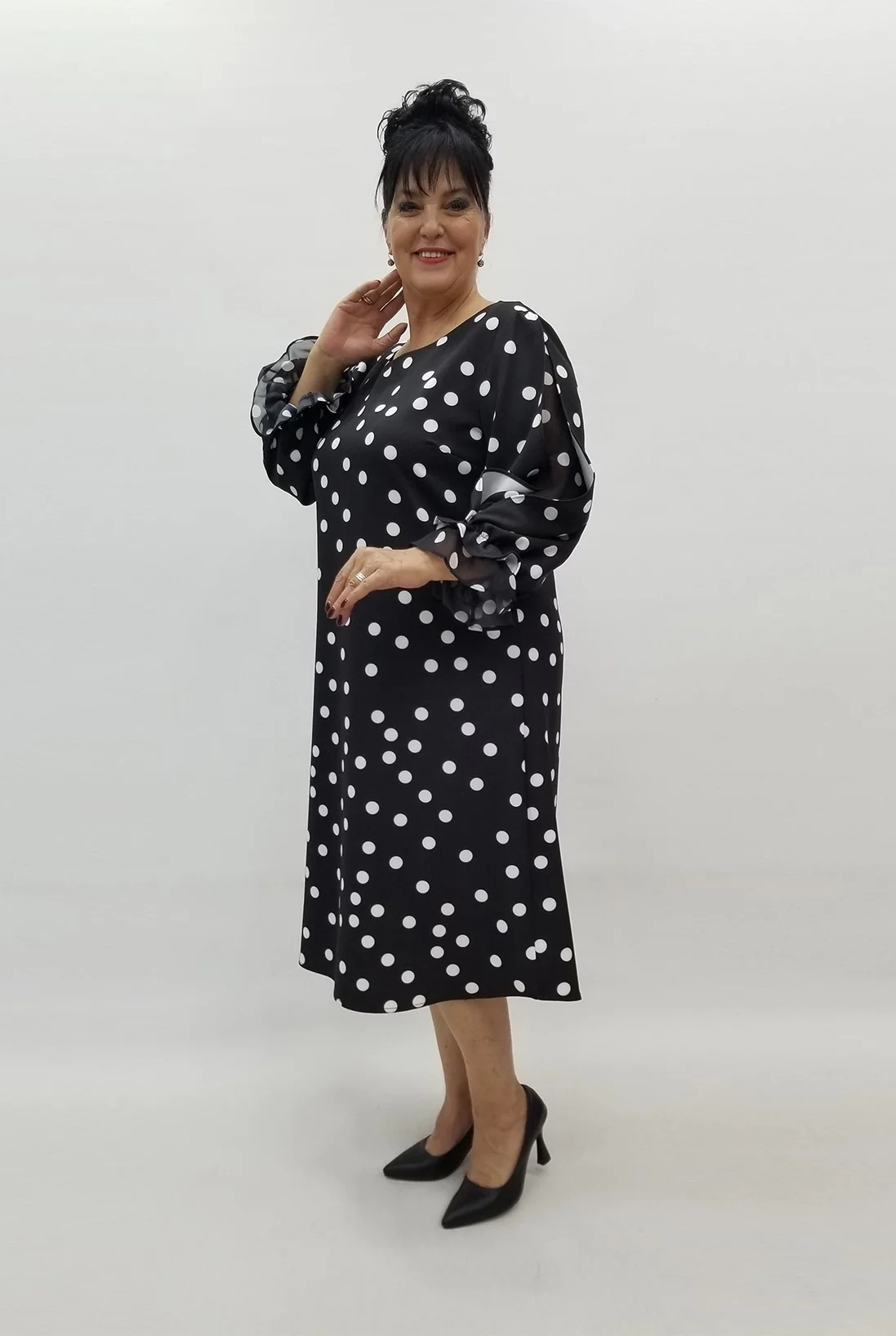 Miraggio Büyük Beden Elbise 99111 SİYAH