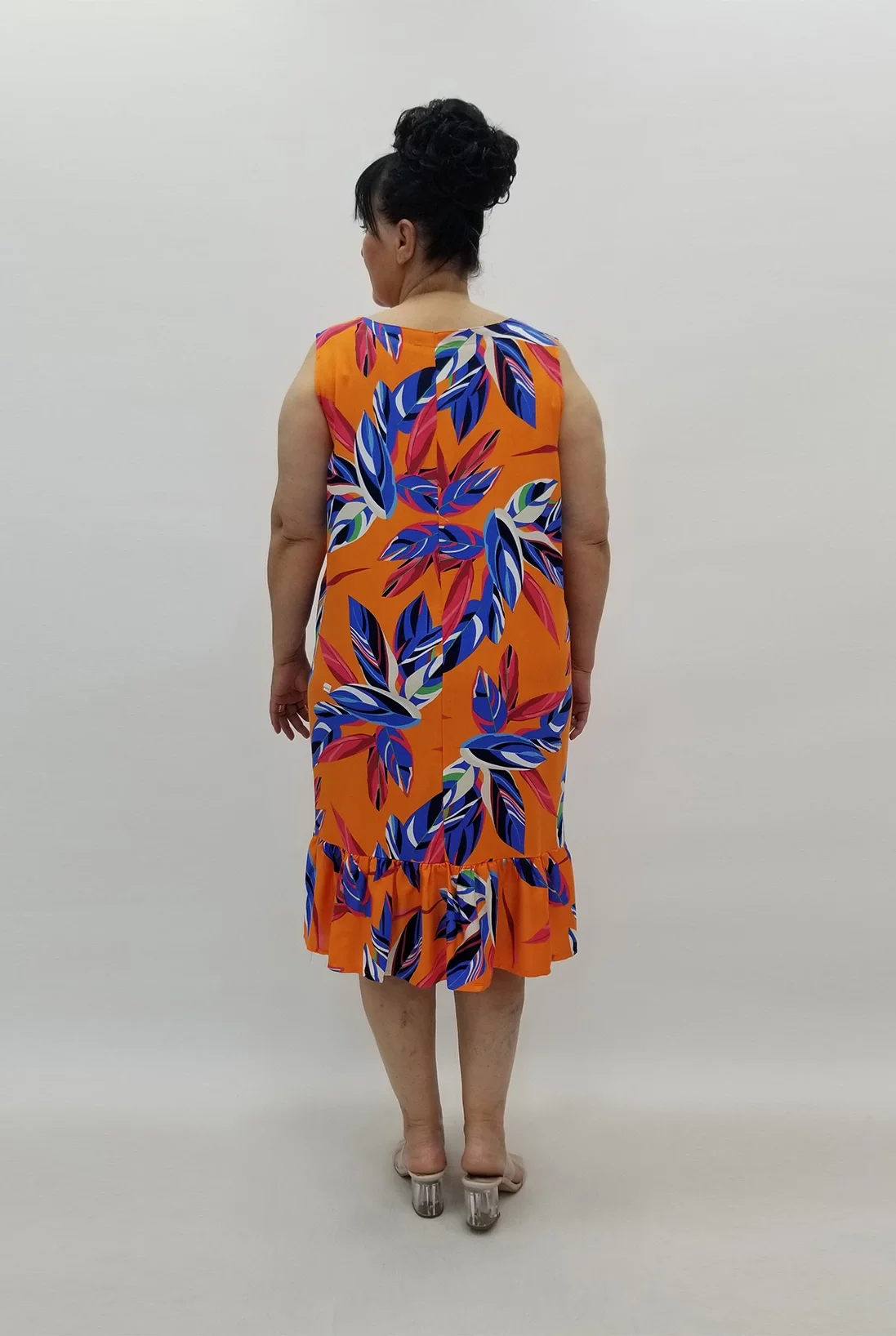 Miraggio Büyük Beden Elbise 99219 ORANJ