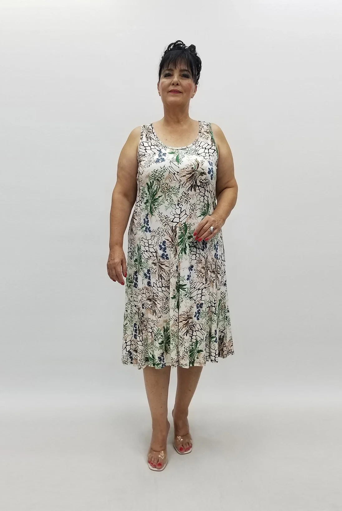 Miraggio Büyük Beden Elbise 99220 YEŞİL