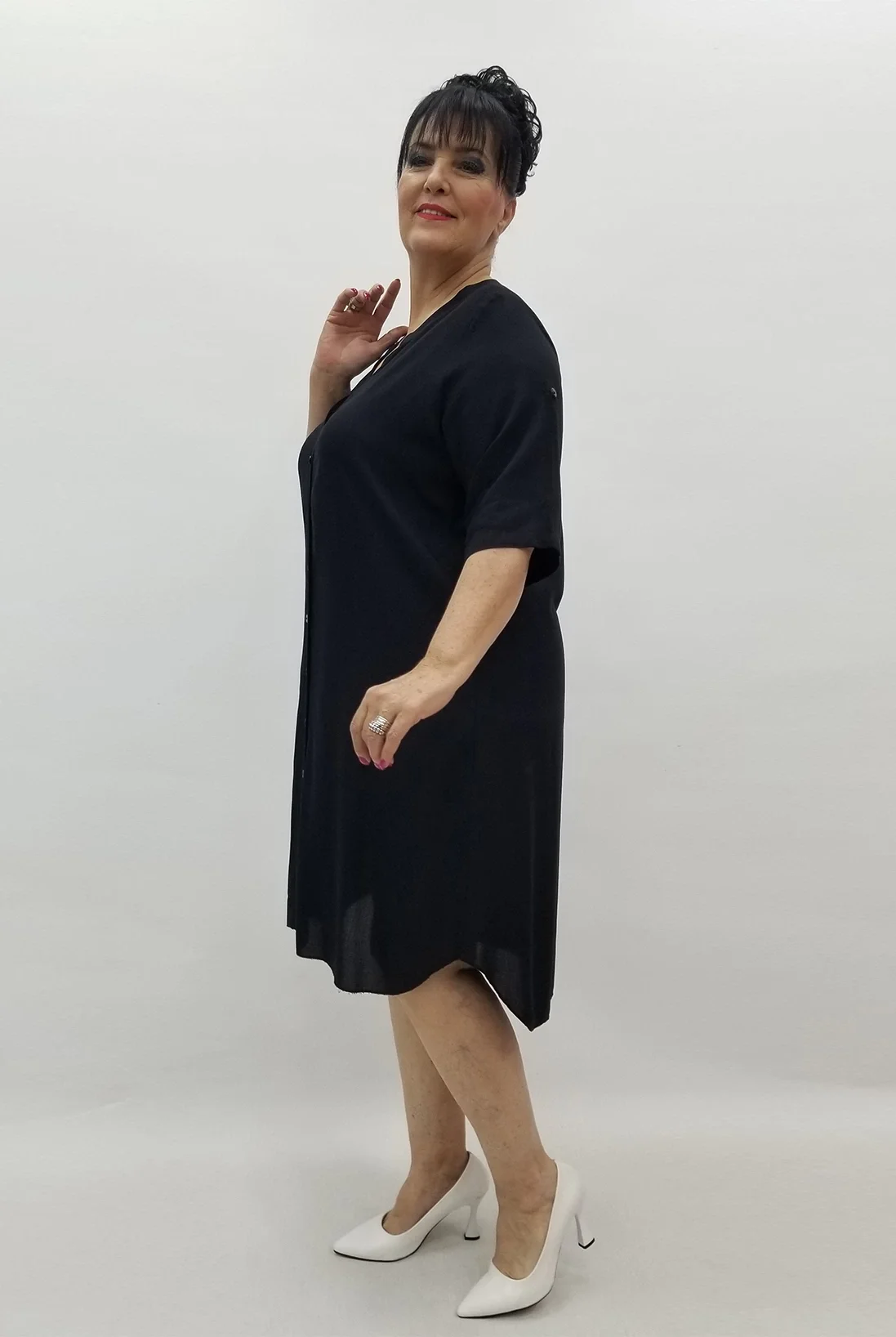 Miraggio Büyük Beden Elbise 99263 SİYAH