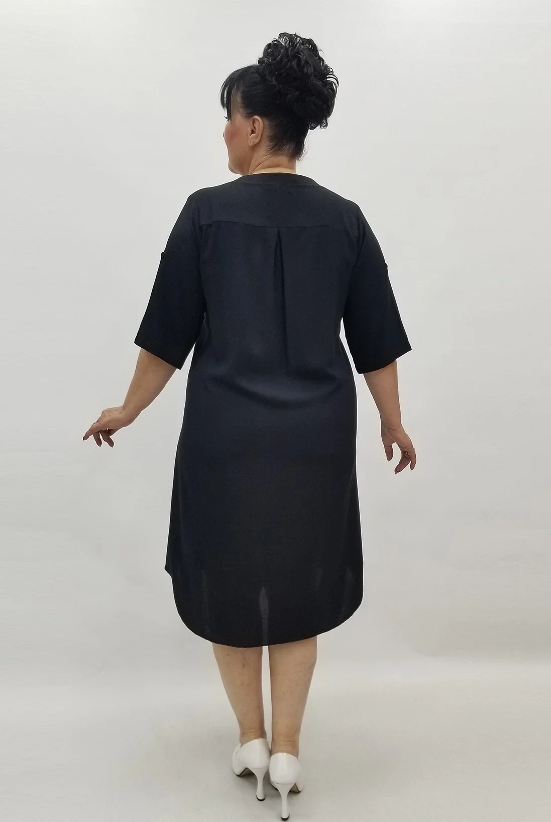 Miraggio Büyük Beden Elbise 99263 SİYAH