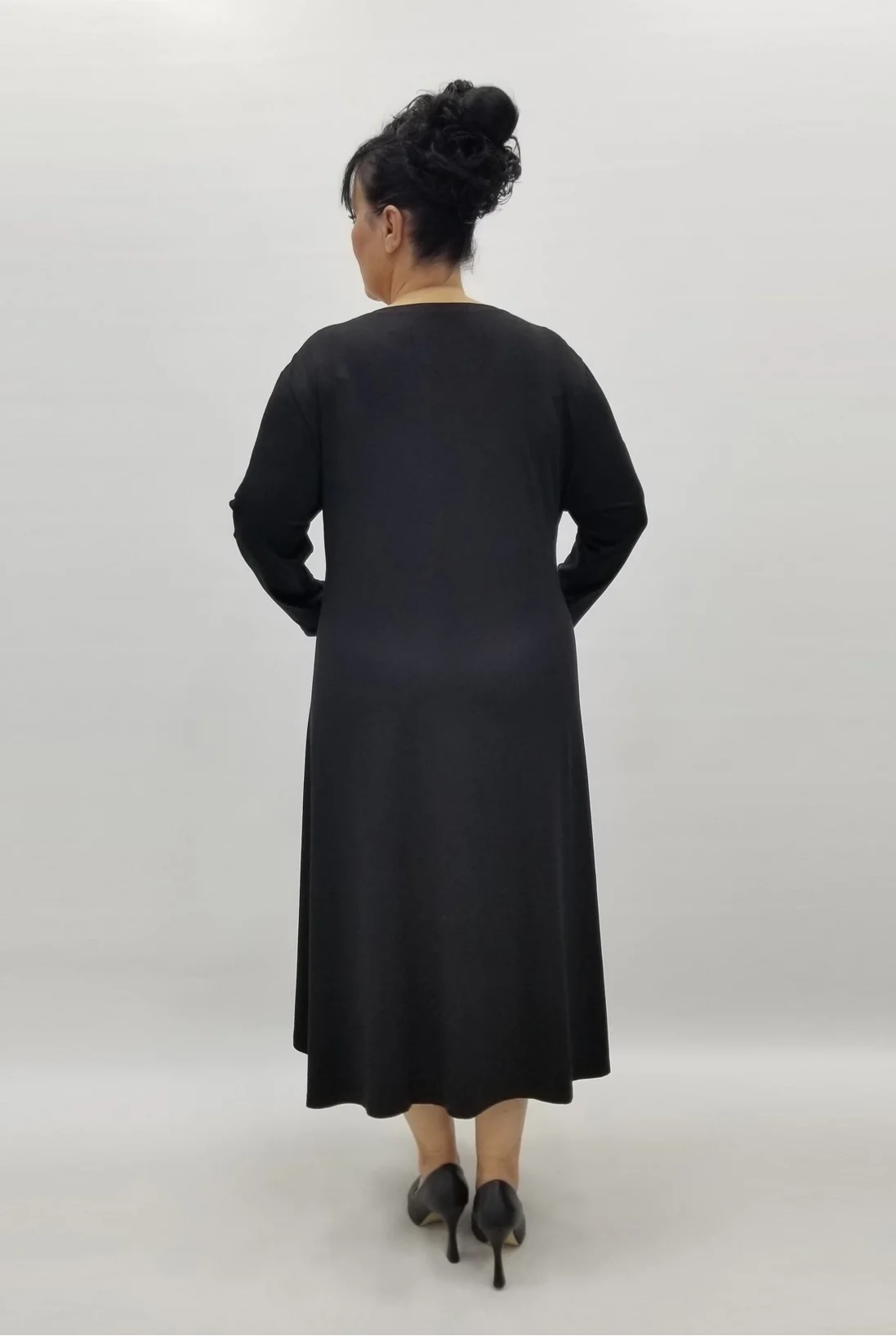 Miraggio Büyük Beden Elbise 99267 SİYAH/BEYAZ