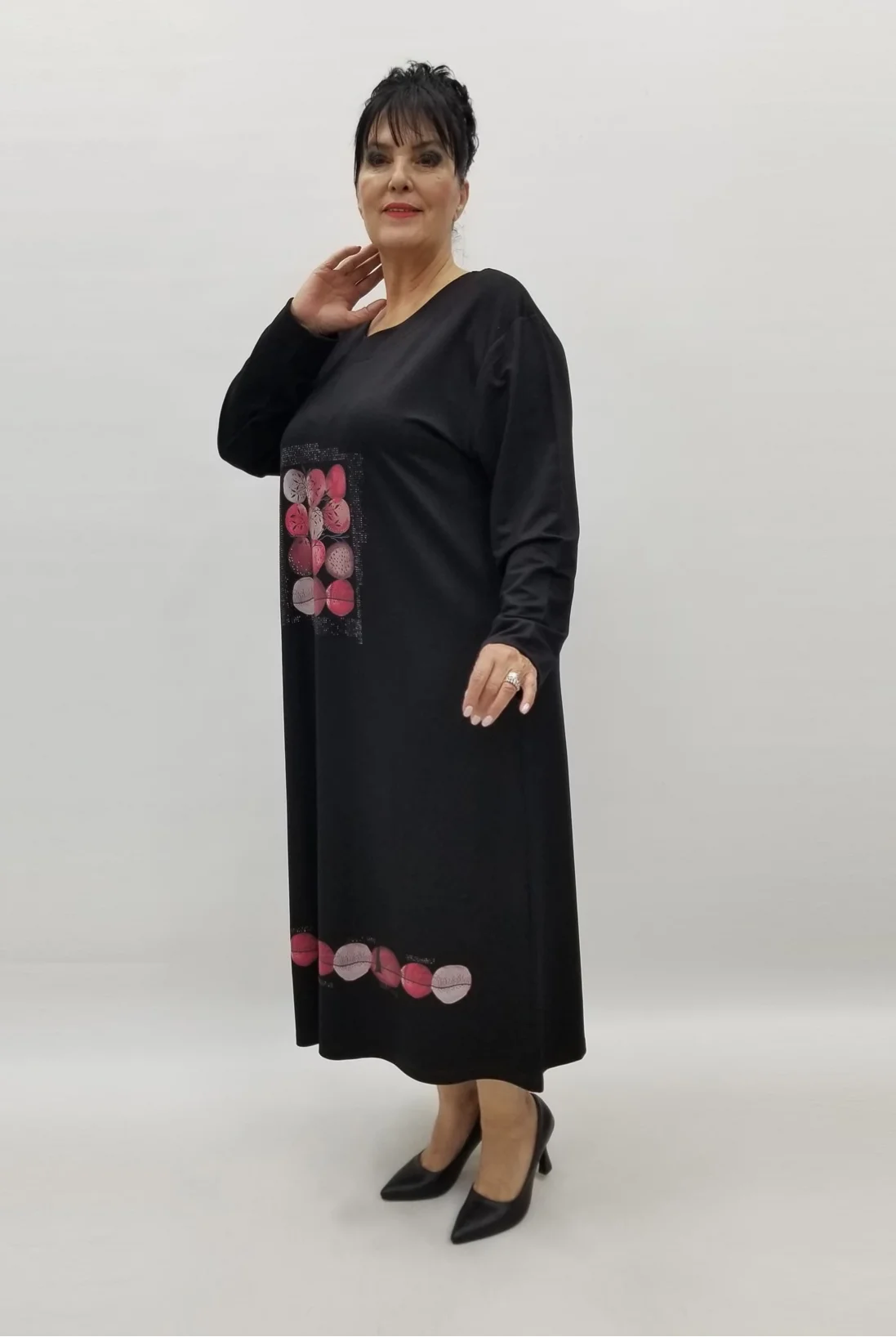 Miraggio Büyük Beden Elbise 99269 SİYAH