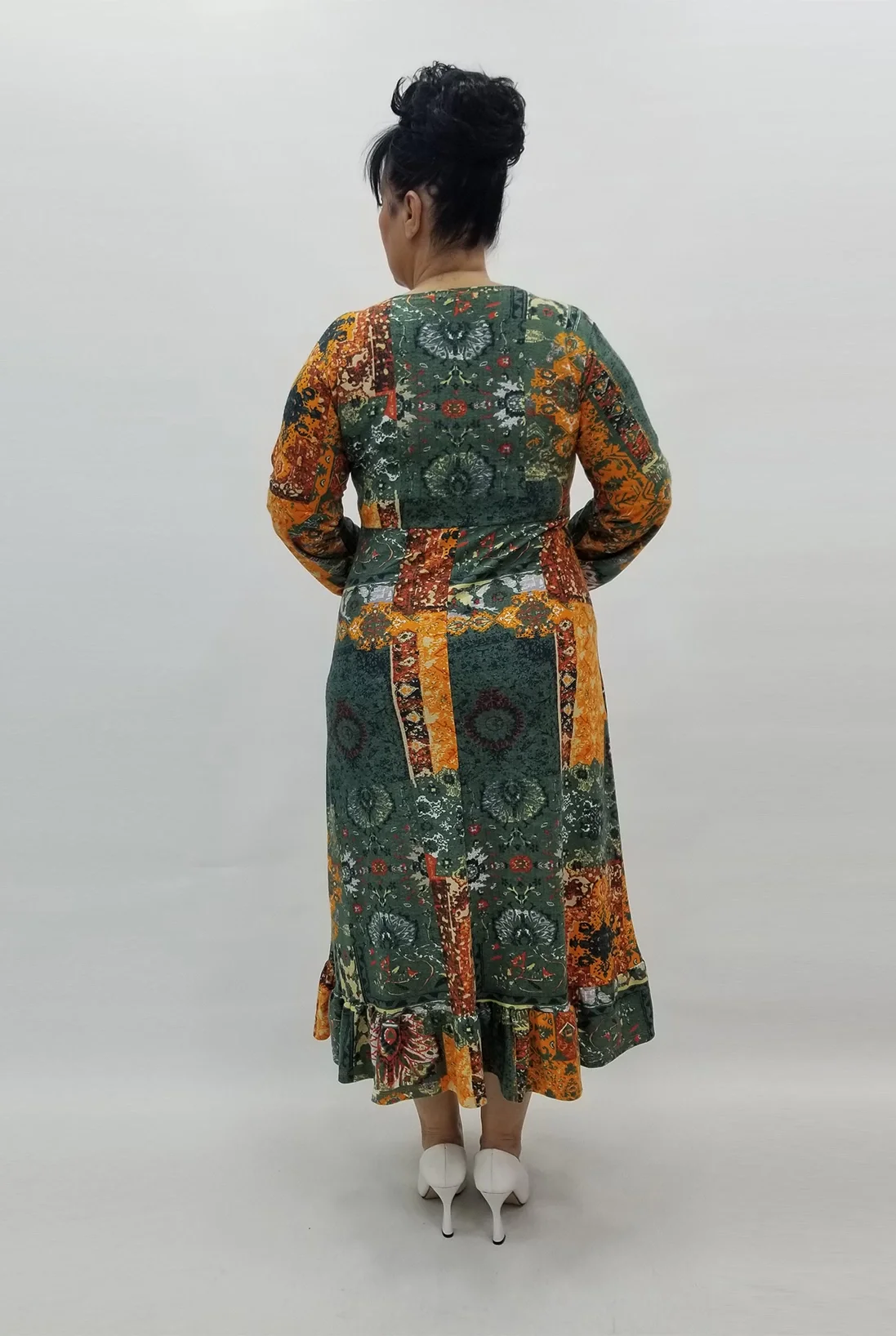 Miraggio Büyük Beden Elbise 99304 HAKİ