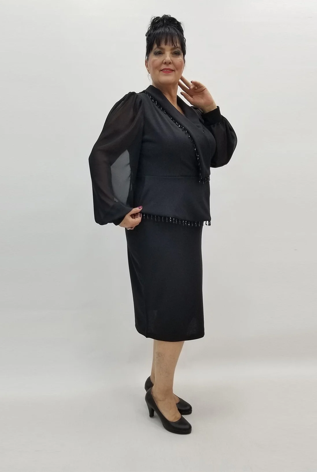 Miraggio Büyük Beden Elbise 99325 SİYAH