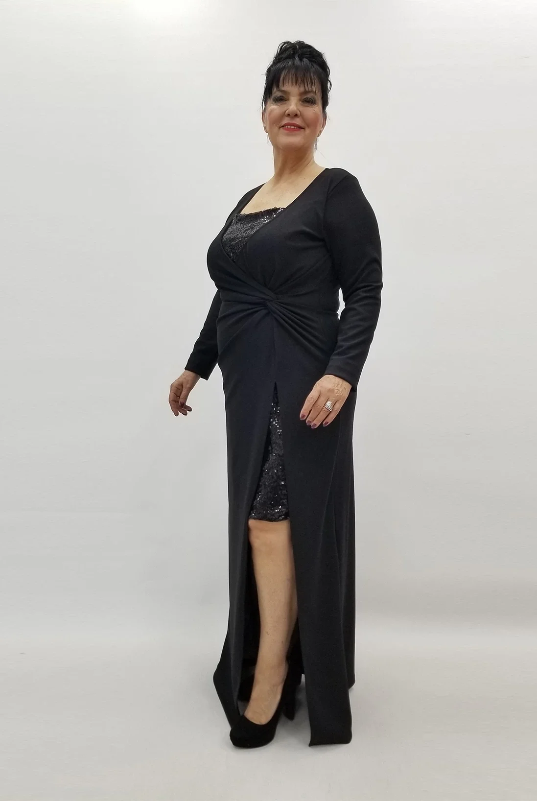 Miraggio Büyük Beden Elbise 99326 SİYAH