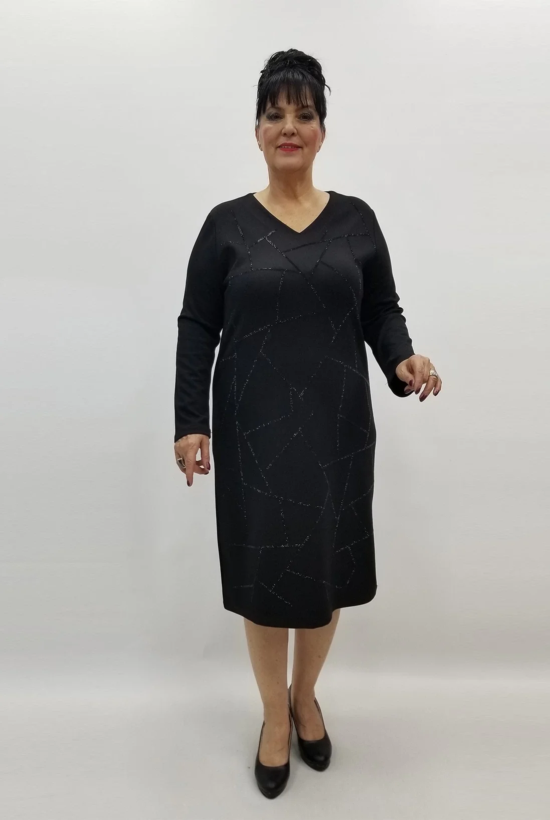 Miraggio Büyük Beden Elbise 99347 SİYAH