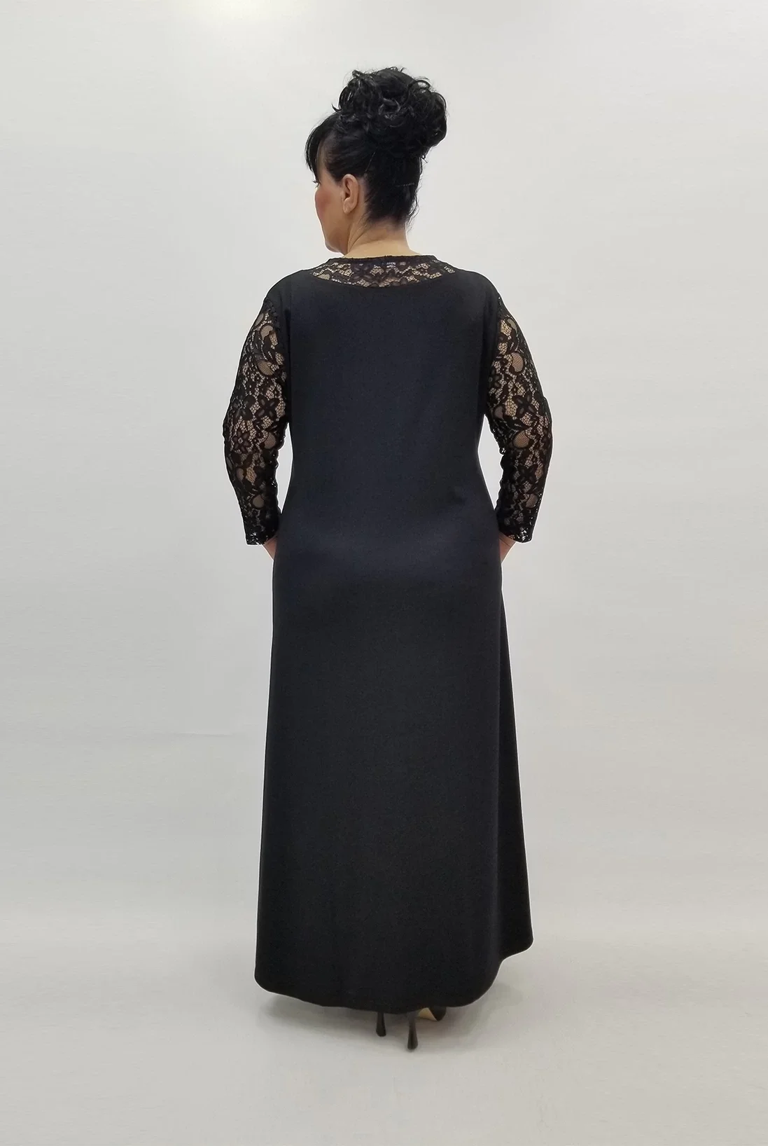 Miraggio Büyük Beden Elbise 99428 SİYAH