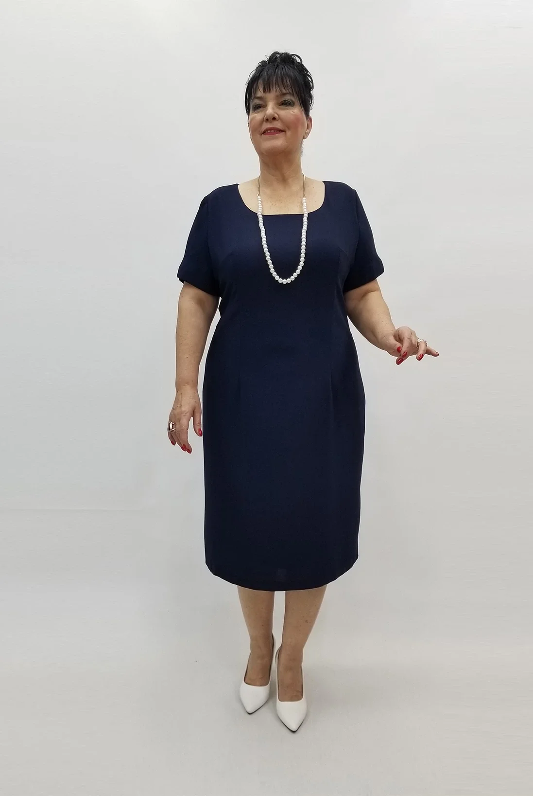 Miraggio Büyük Beden Elbise 99434 LACİVERT