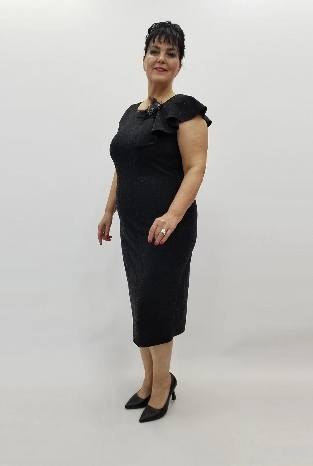 Miraggio Büyük Beden Elbise 99435 SİYAH