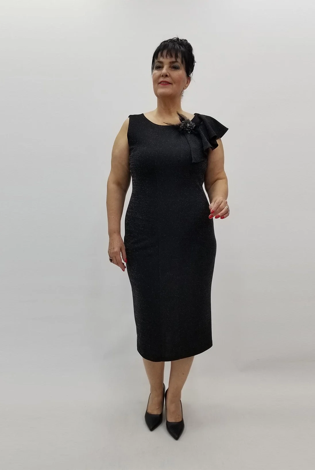 Miraggio Büyük Beden Elbise 99435 SİYAH